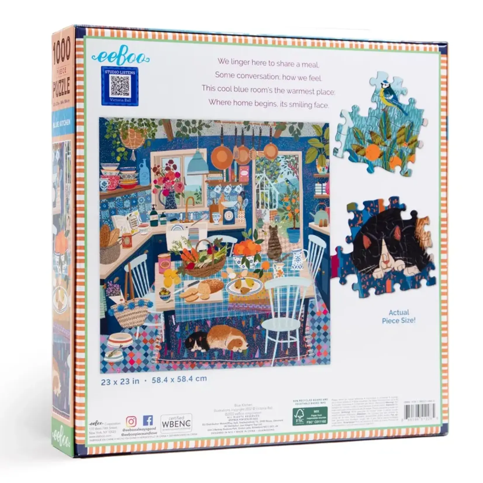 eeboo Blue Kitchen 1000 Piece Puzzle