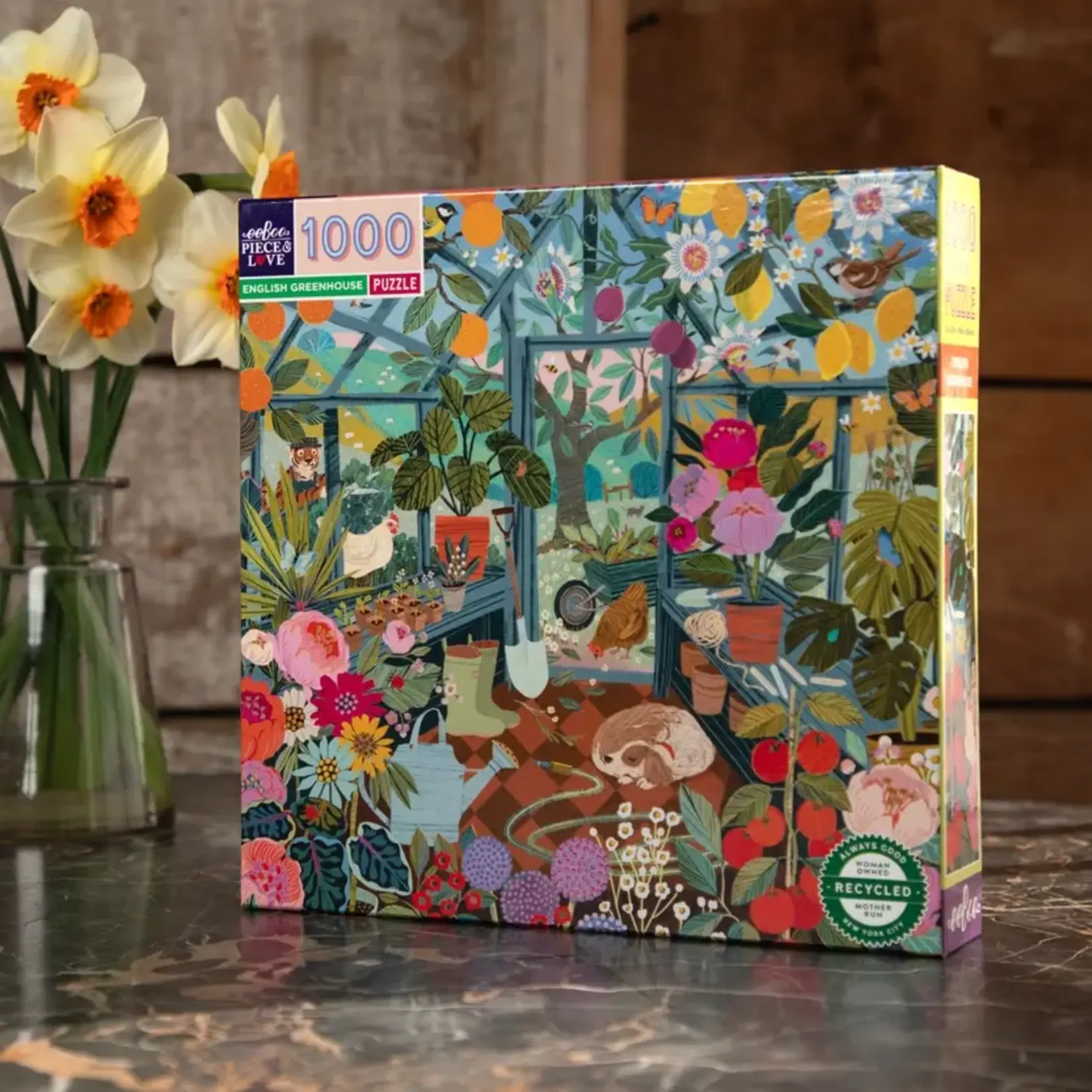 eeboo English Greenhouse 1000 Piece Puzzle