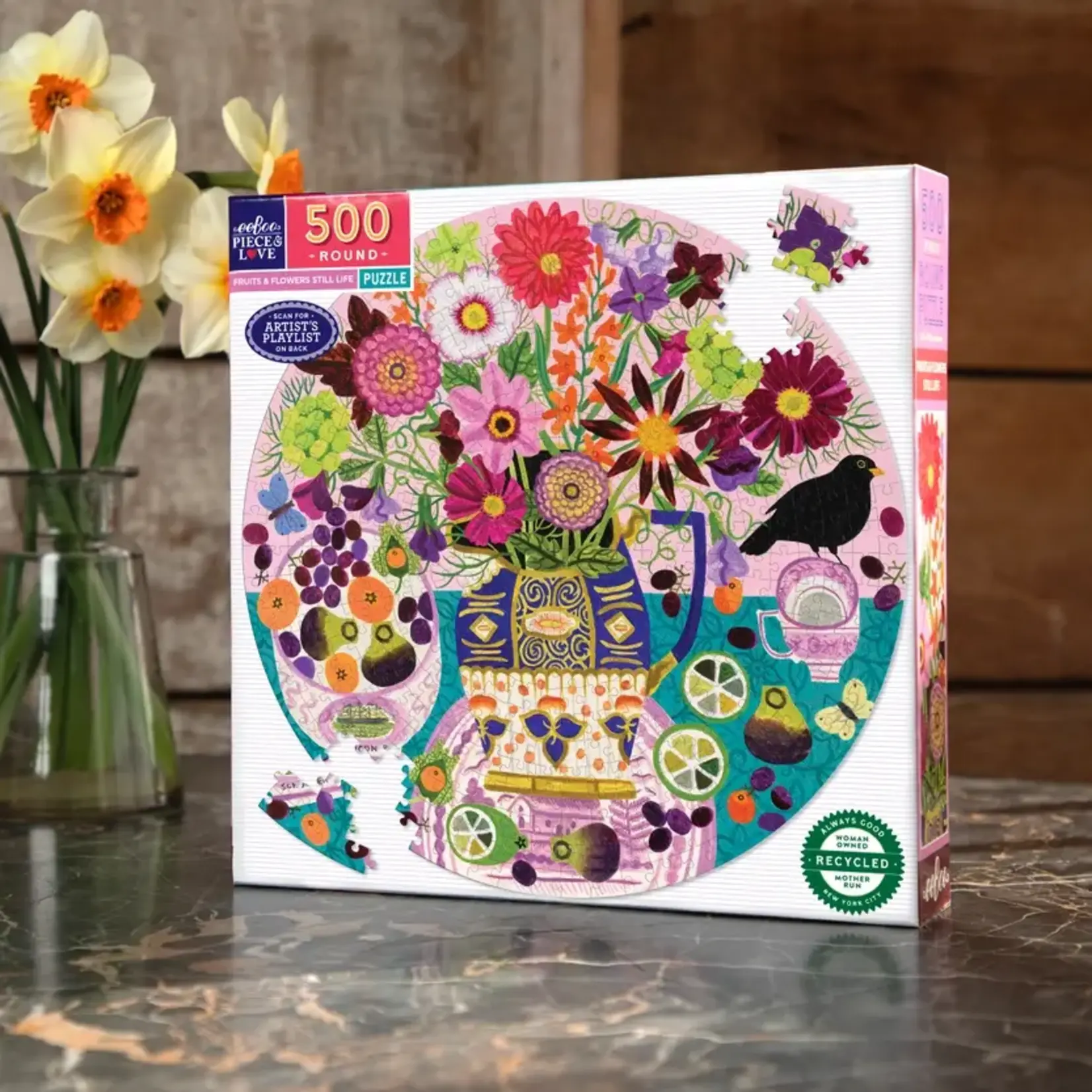 eeboo Fruits & Flowers Still Life 500 Piece Puzzle