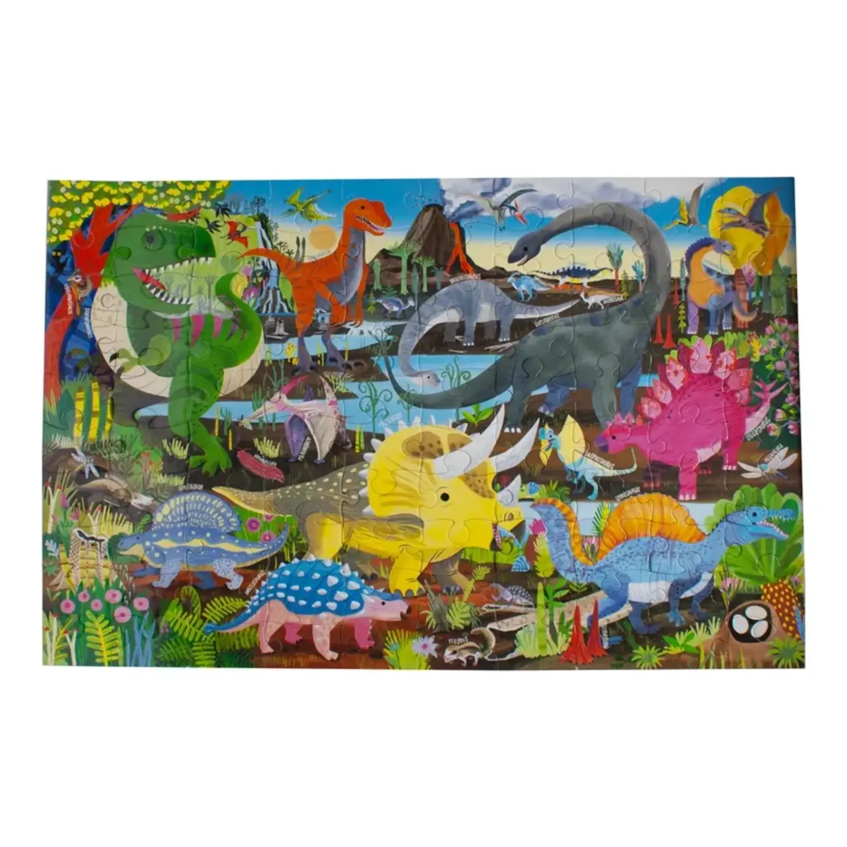 eeboo Land of Dinosaurs 100 Piece Puzzle