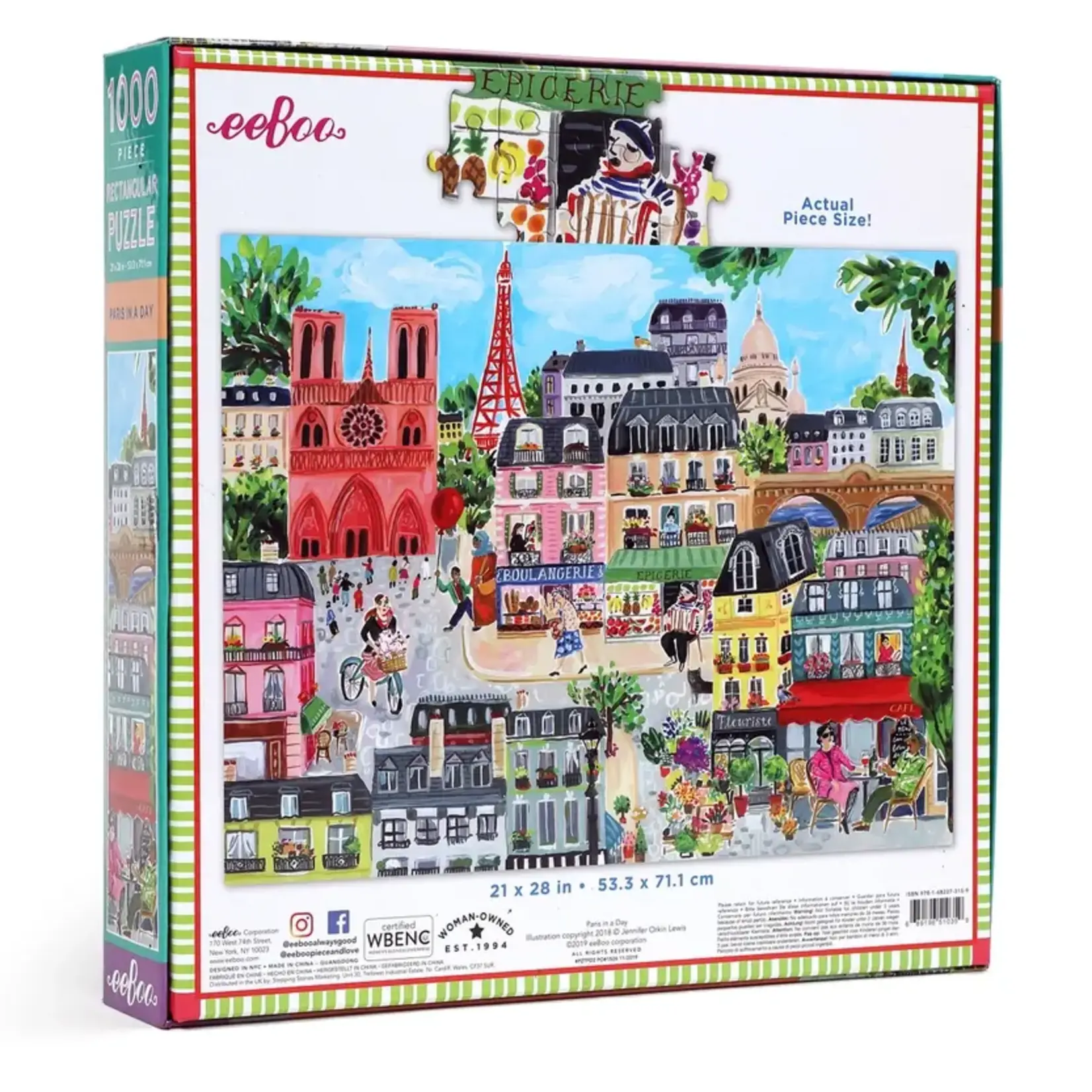 eeboo Paris In A Day 1000 Piece Puzzle