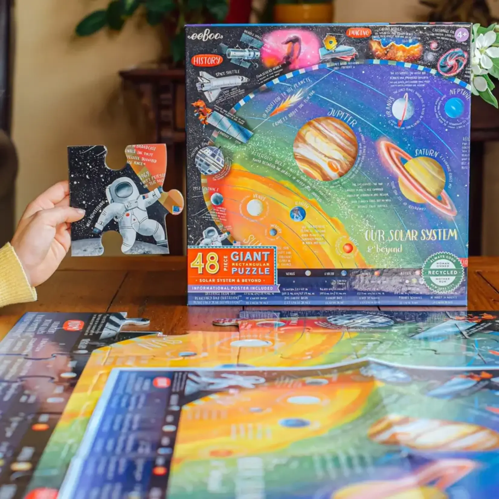 eeboo Solar System & Beyond 48 Piece Giant Puzzle