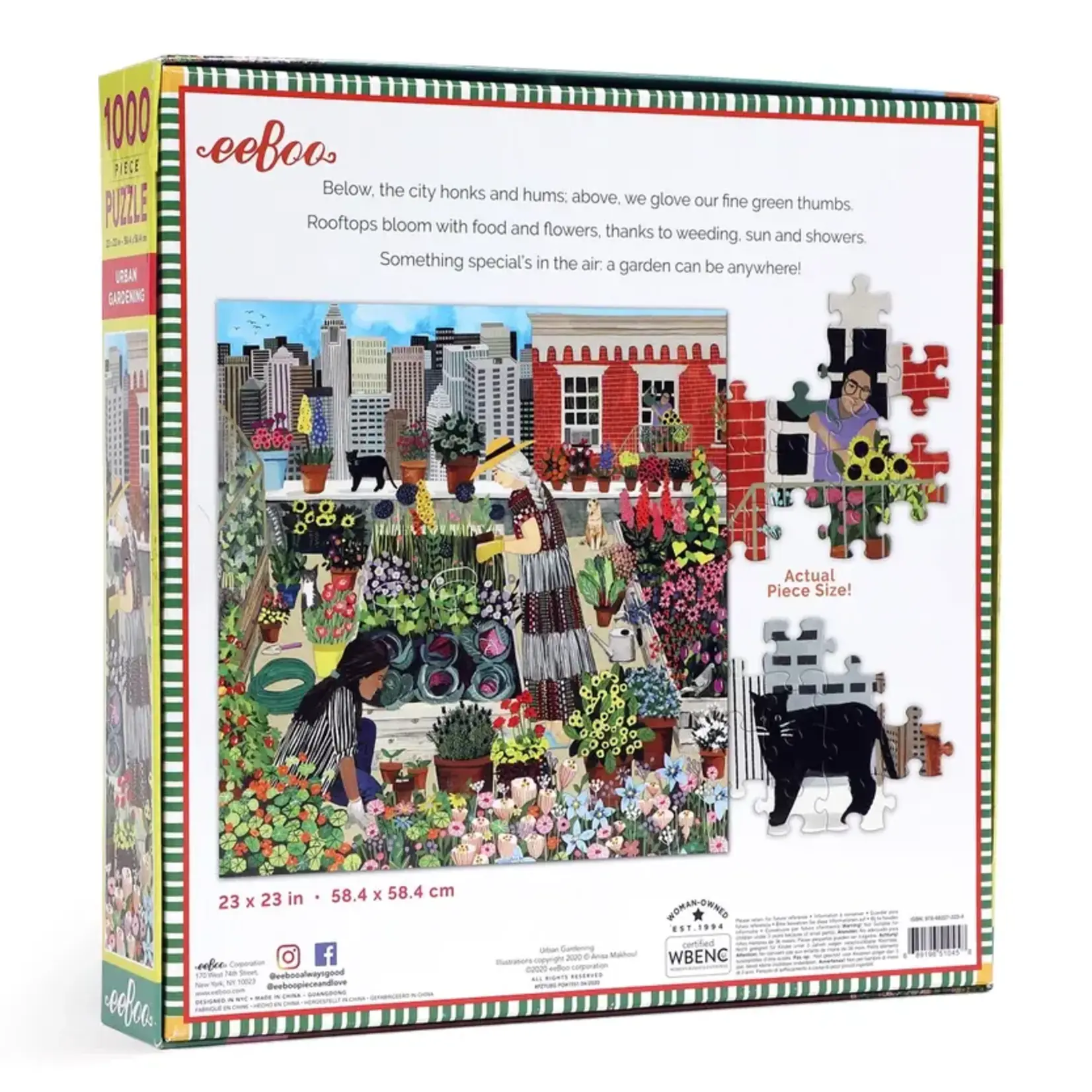 eeboo Urban Gardening 1000 Piece Puzzle