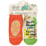 Blue Q Lil Burrito/Farts Baby Socks - 2 pairs