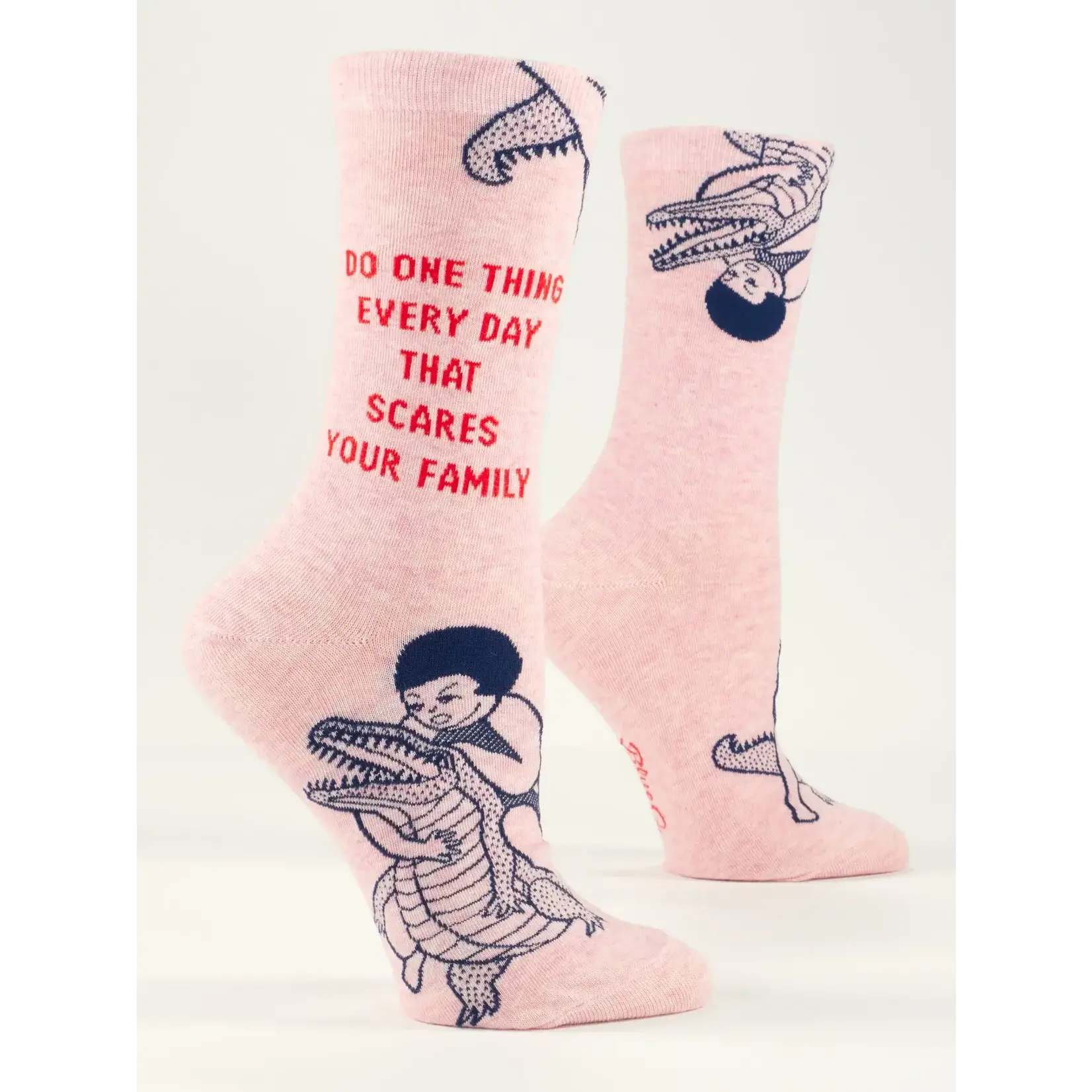 Blue Q "Do One Thing Every Day That Scares Your Family" Crew Socks