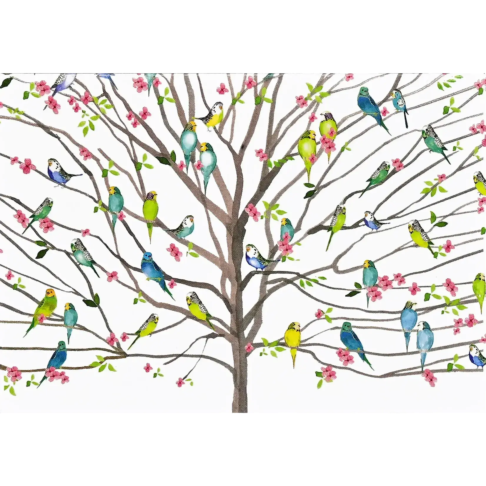 Peter Pauper Press Tree of Budgies Note Cards