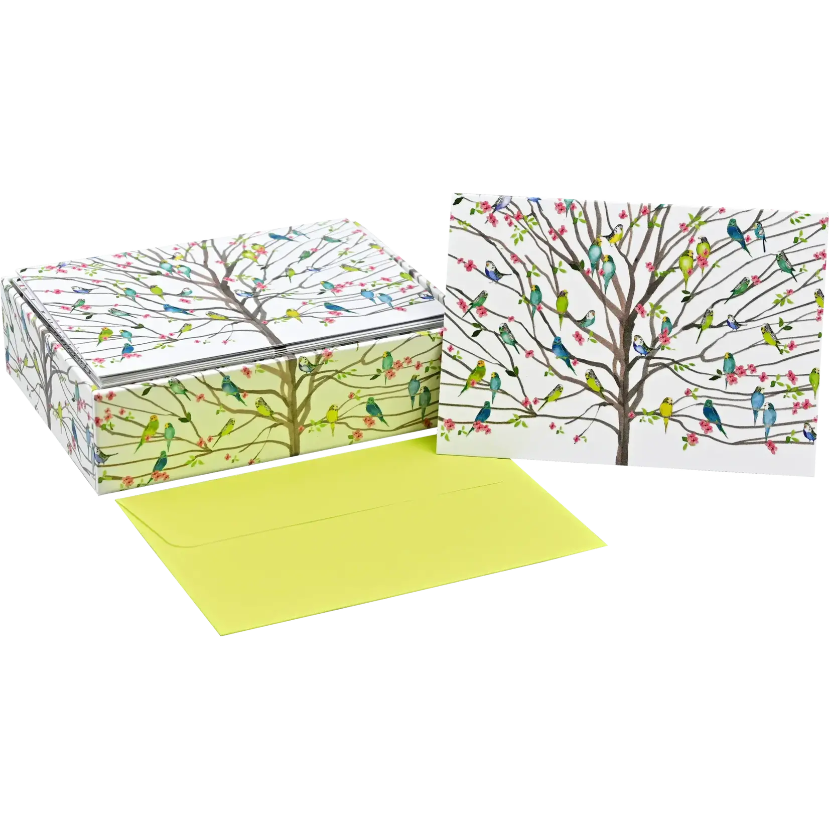 Peter Pauper Press Tree of Budgies Note Cards