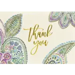 Peter Pauper Press Watercolor Paisley Thank You Notes