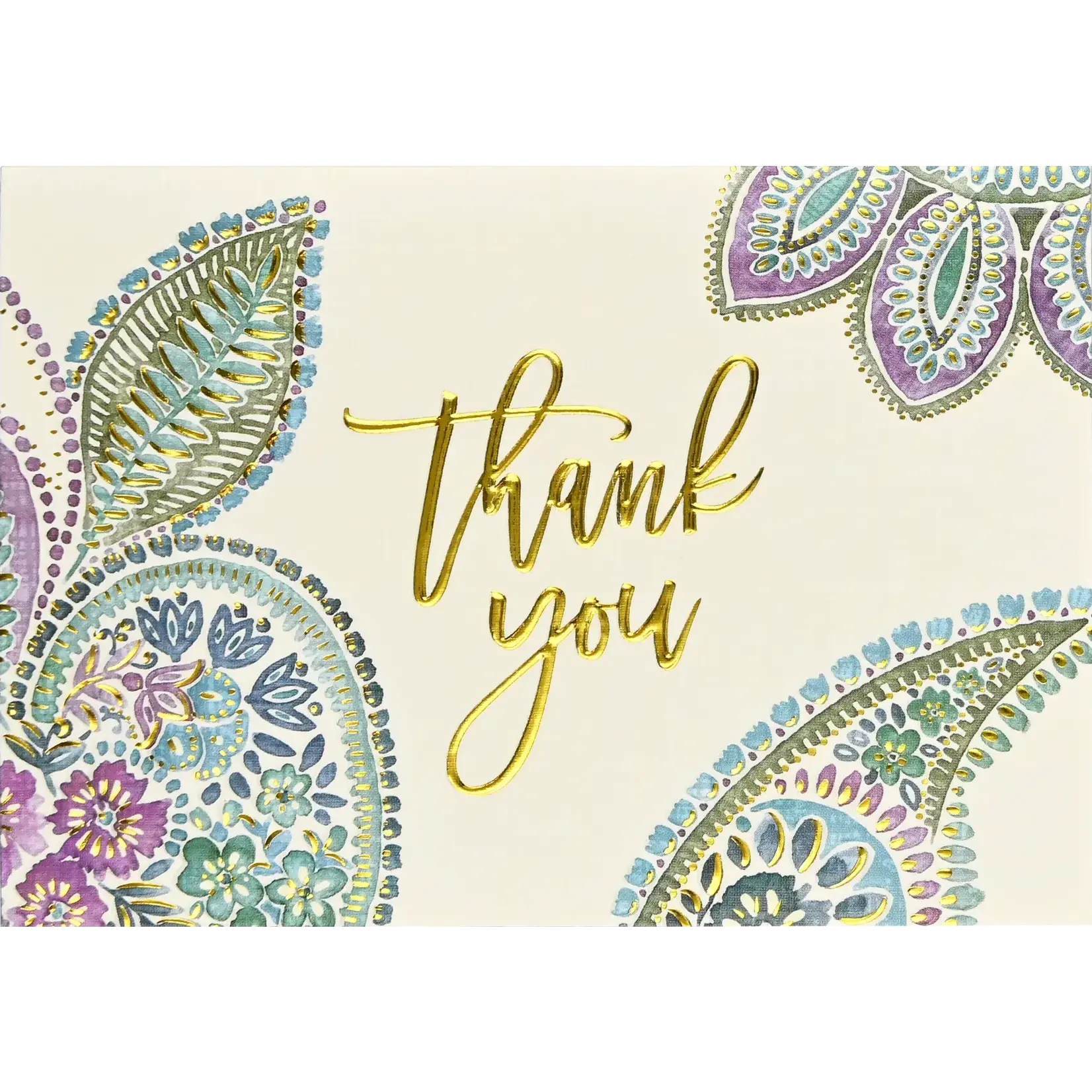 Peter Pauper Press Watercolor Paisley Thank You Notes