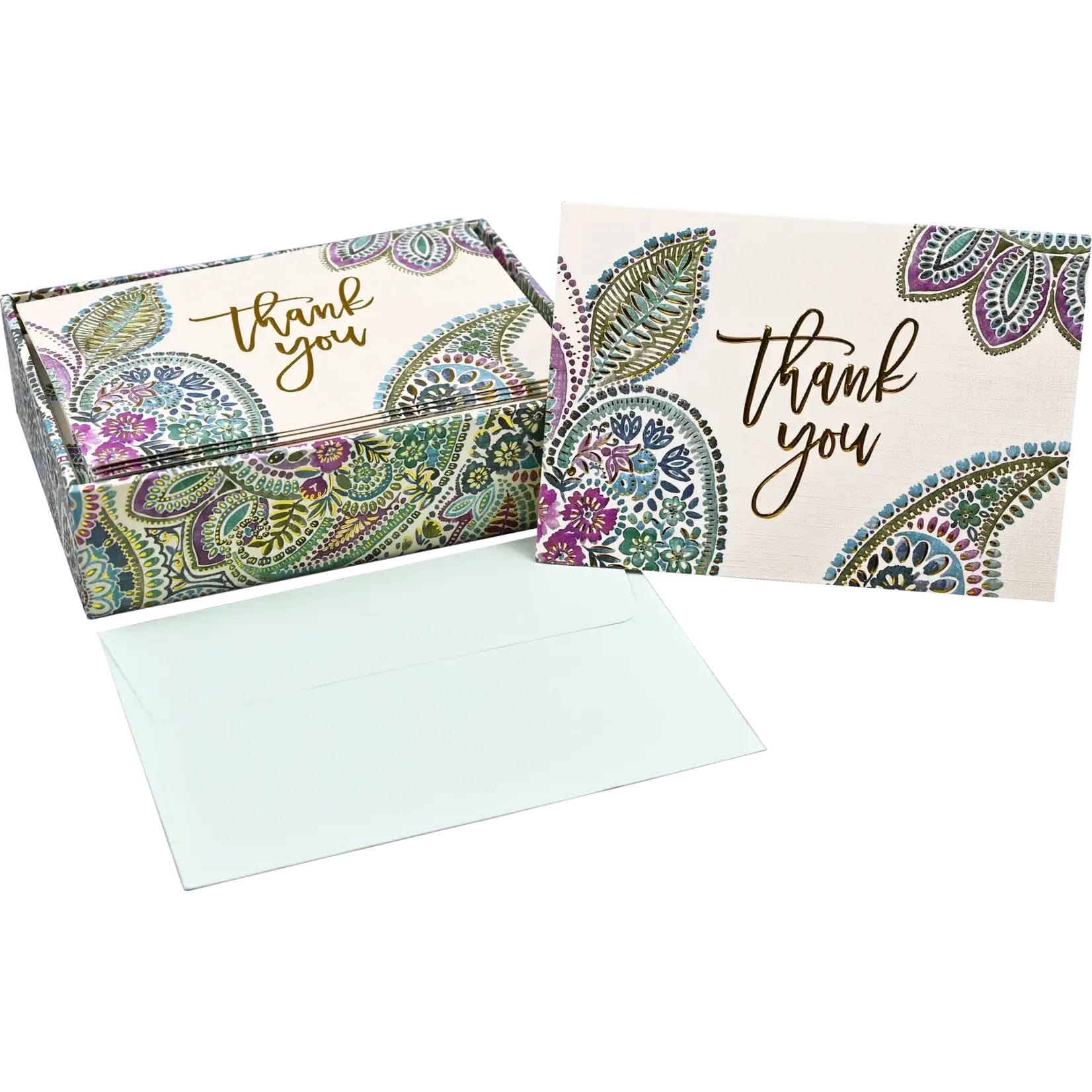 Peter Pauper Press Watercolor Paisley Thank You Notes