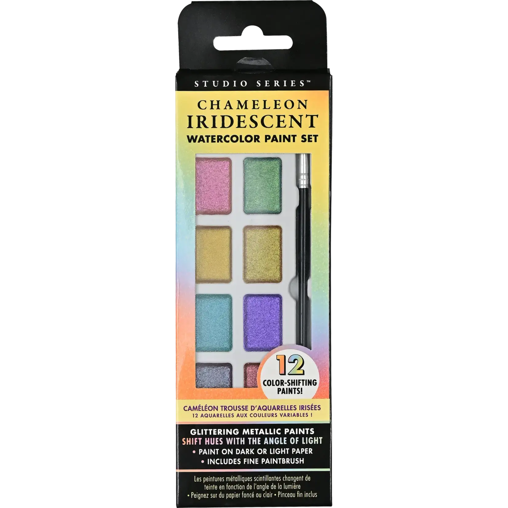 Peter Pauper Press Chameleon Iridescent Watercolor Paint Set (12 colors)