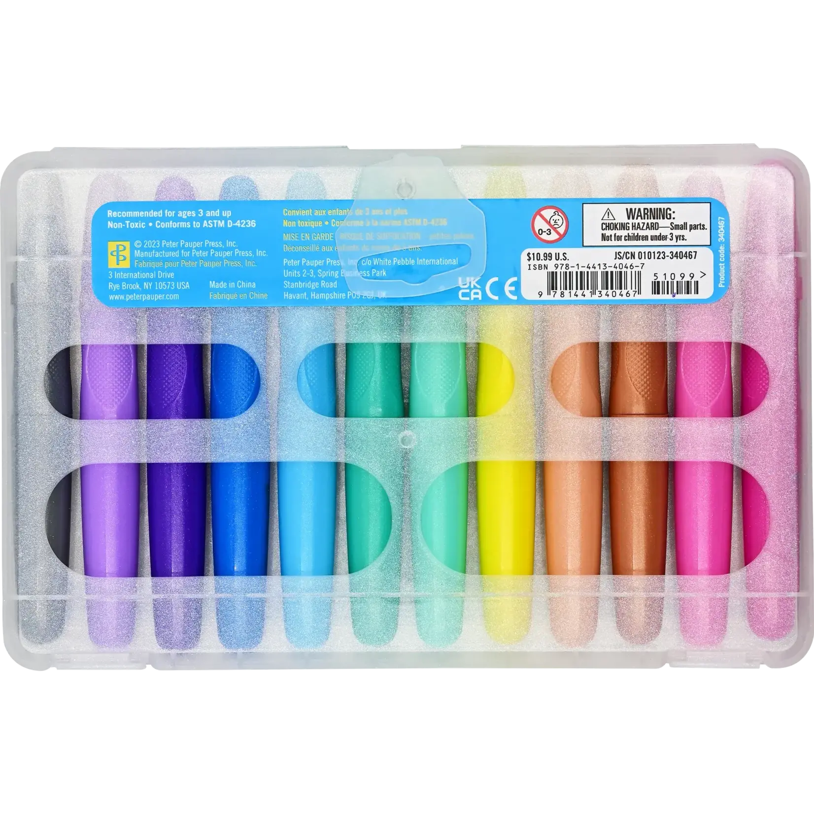 Peter Pauper Press Studio Series Junior Shimmer Gel Crayons (set of 12)