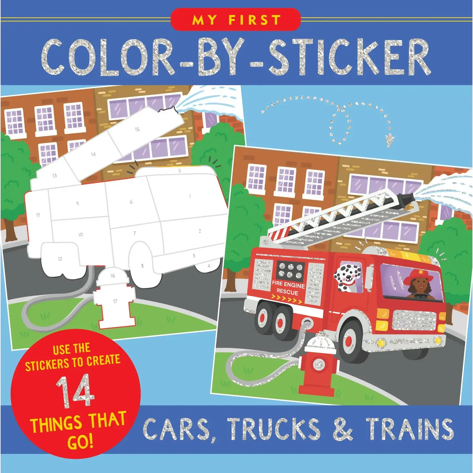 Peter Pauper Press My First Color-By-Sticker Book - Cars, Trucks, & Trains