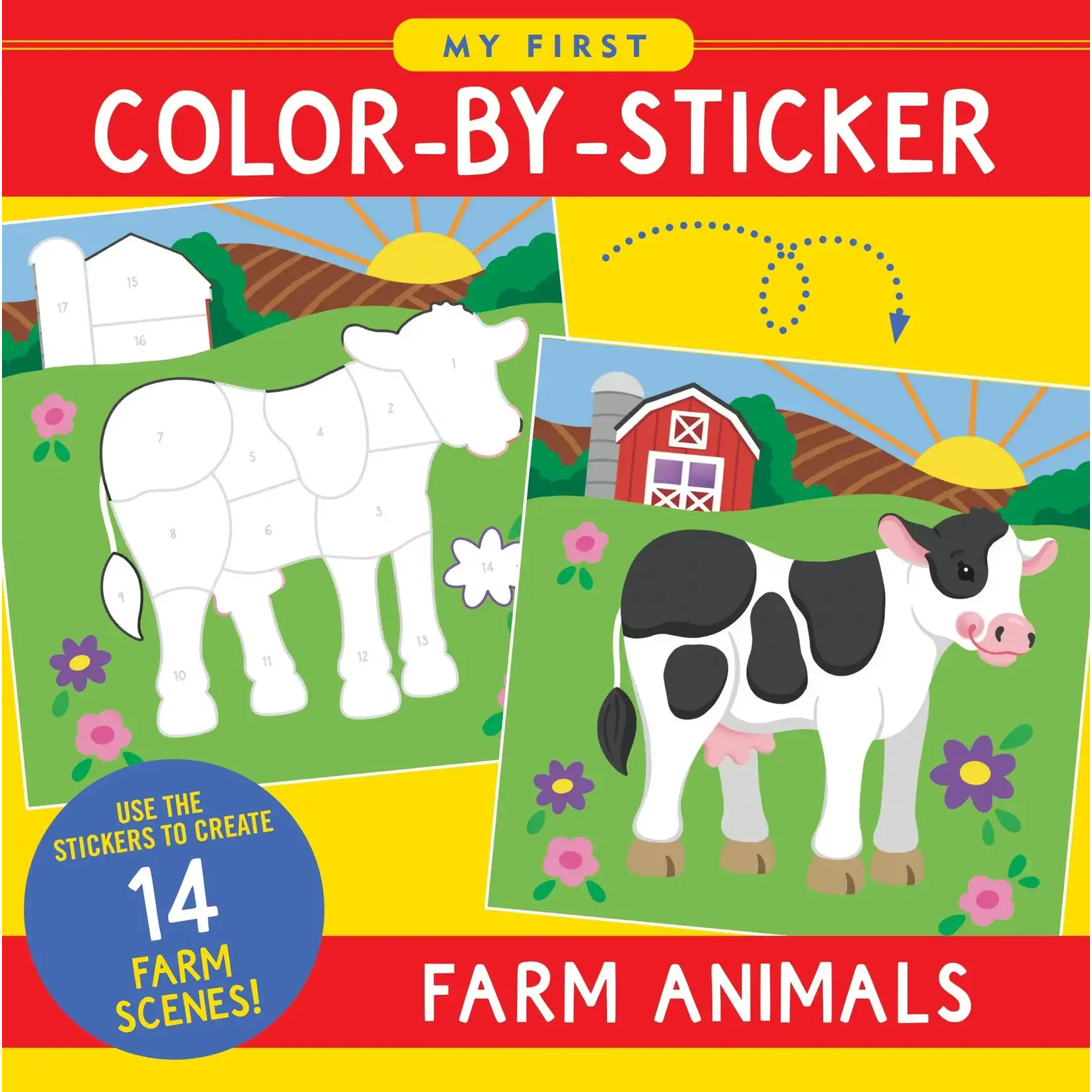 Peter Pauper Press My First Color-By-Sticker Book - Farm Animals