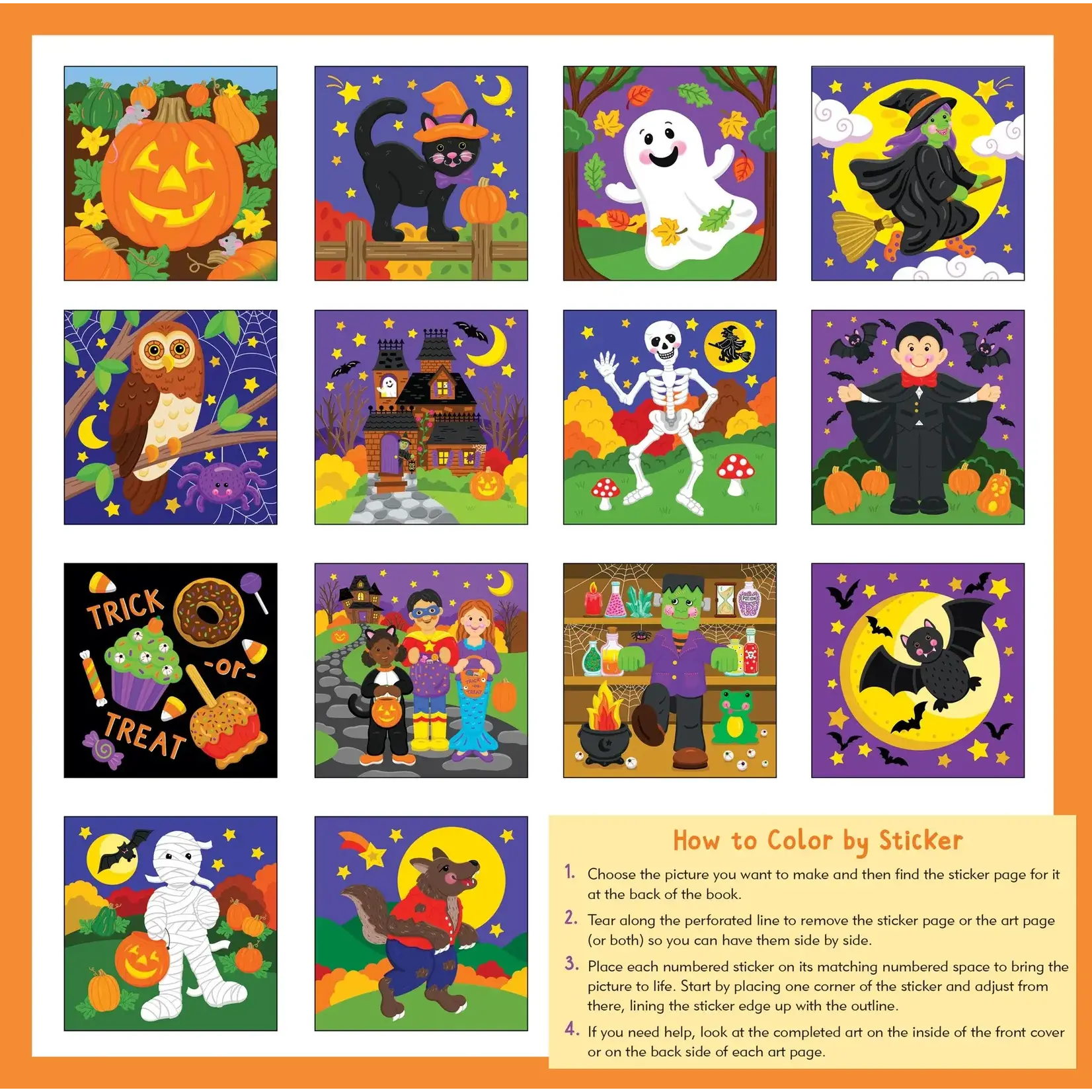 Peter Pauper Press My First Color-By-Sticker Book - Halloween