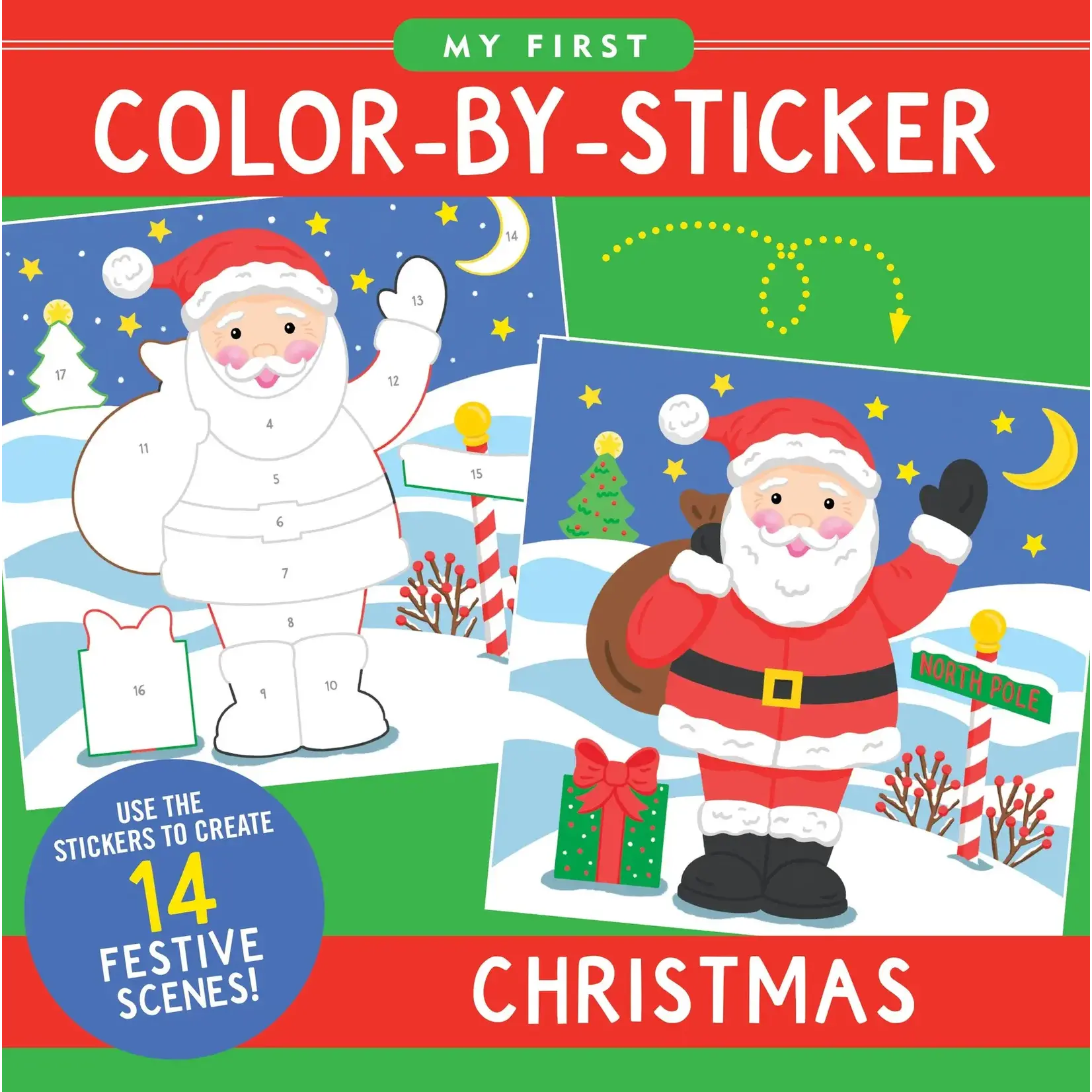 Peter Pauper Press My First Color-by-Sticker Book - Christmas