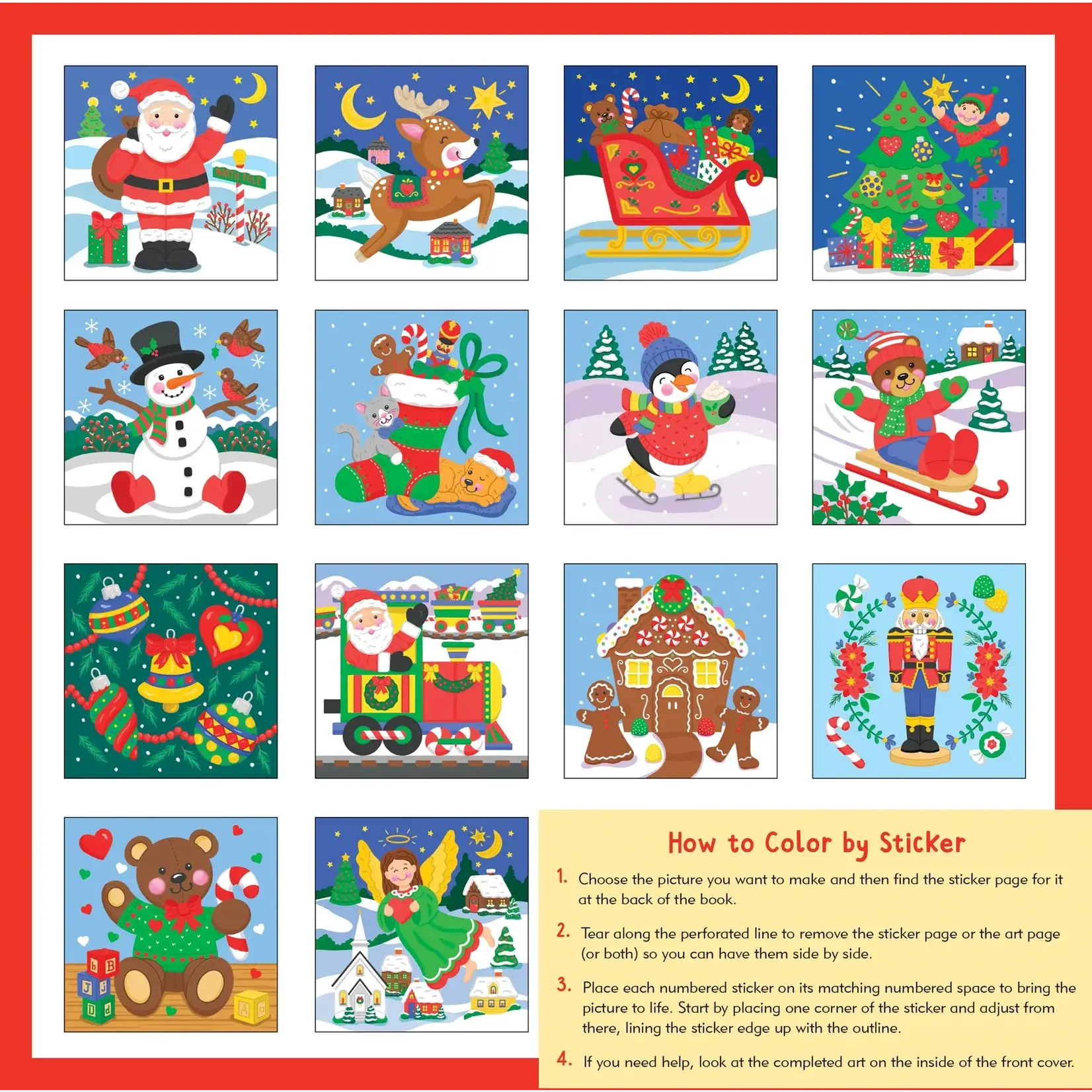 Peter Pauper Press My First Color-by-Sticker Book - Christmas