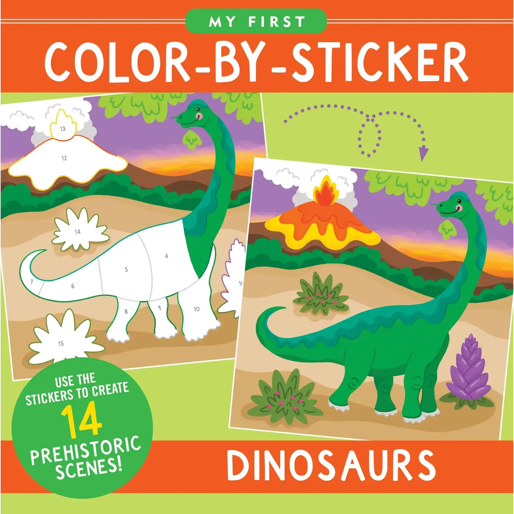 Peter Pauper Press My First Color-by-Sticker Book - Dinosaurs