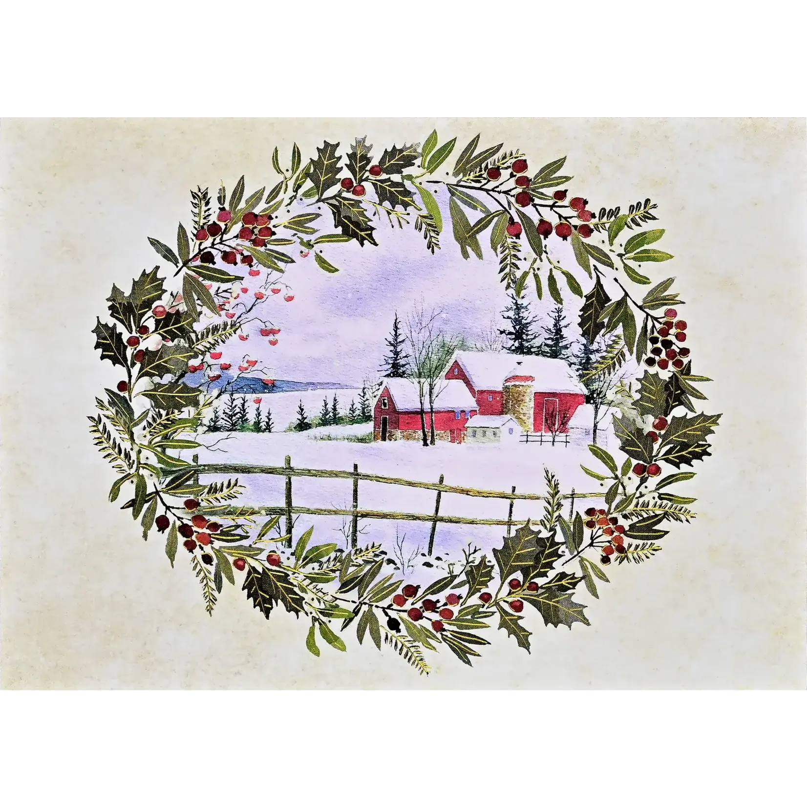 Peter Pauper Press Winter Holly Deluxe Boxed Holiday Cards