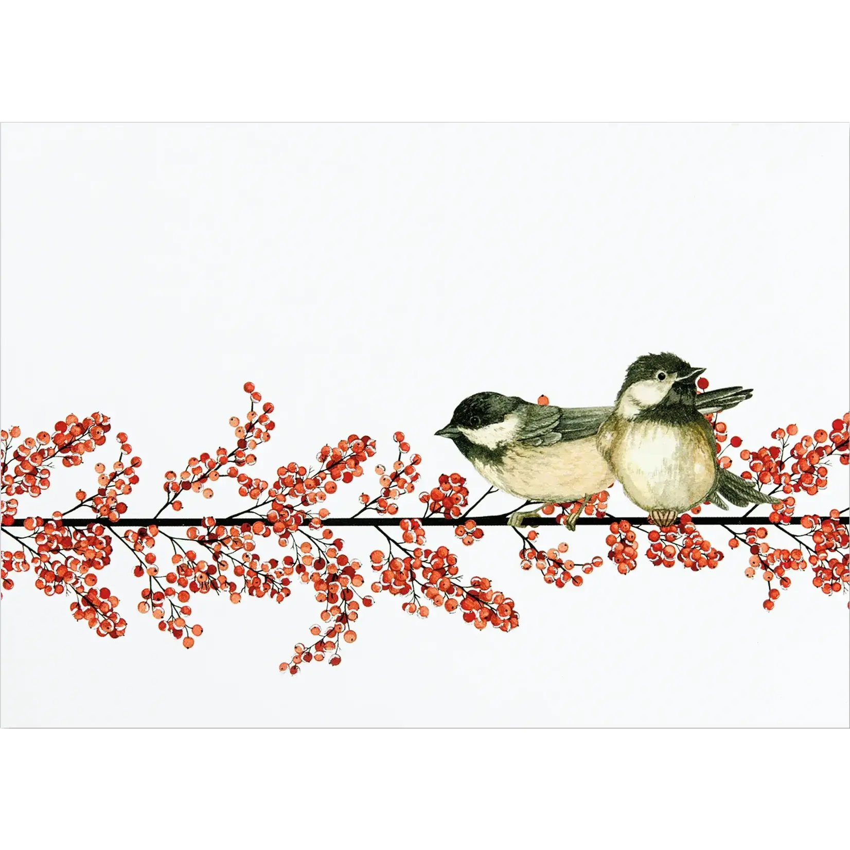 Peter Pauper Press Winterberry and Chickadees Deluxe Boxed Holiday Cards