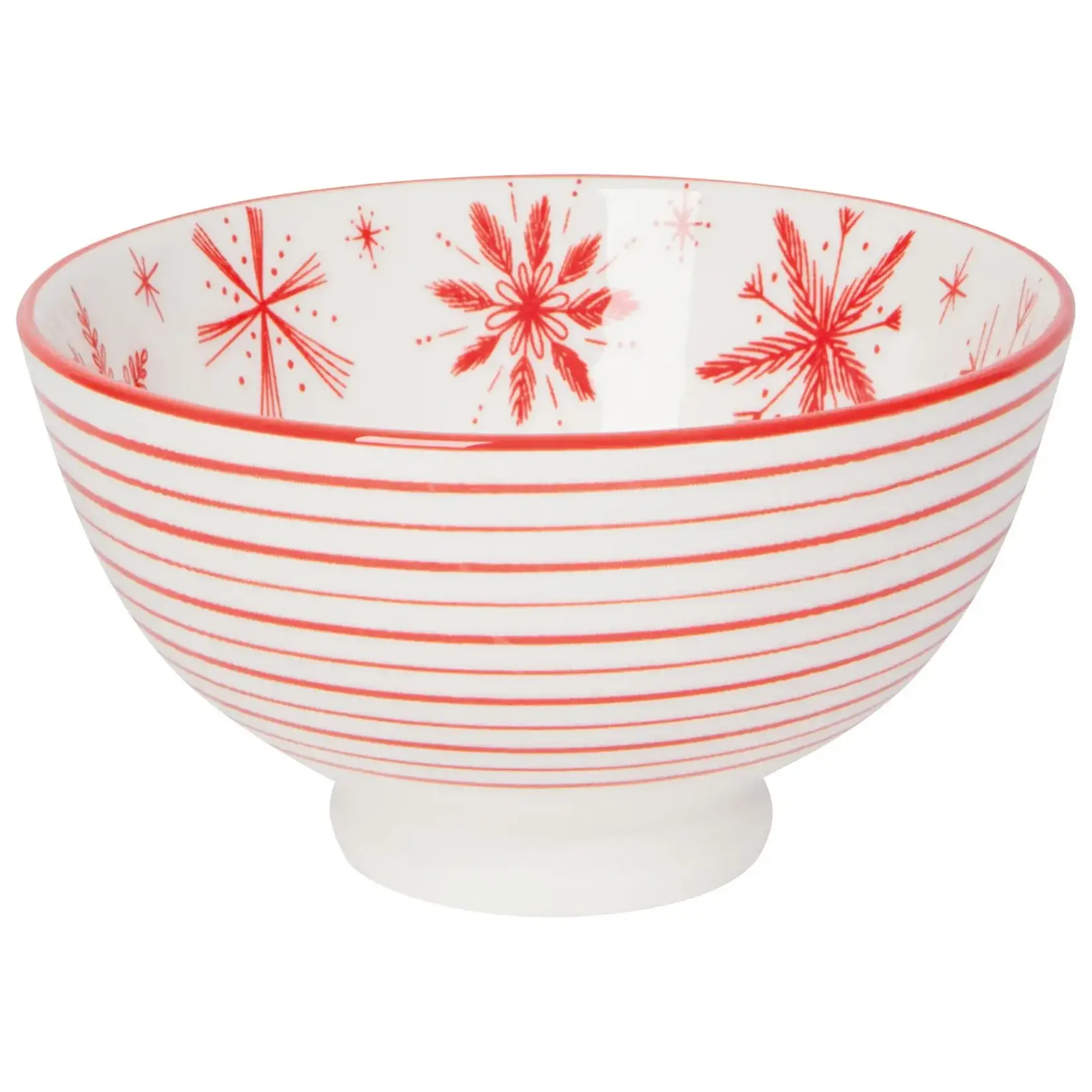 Snowflakes Stamped Bowl - 4 Inch