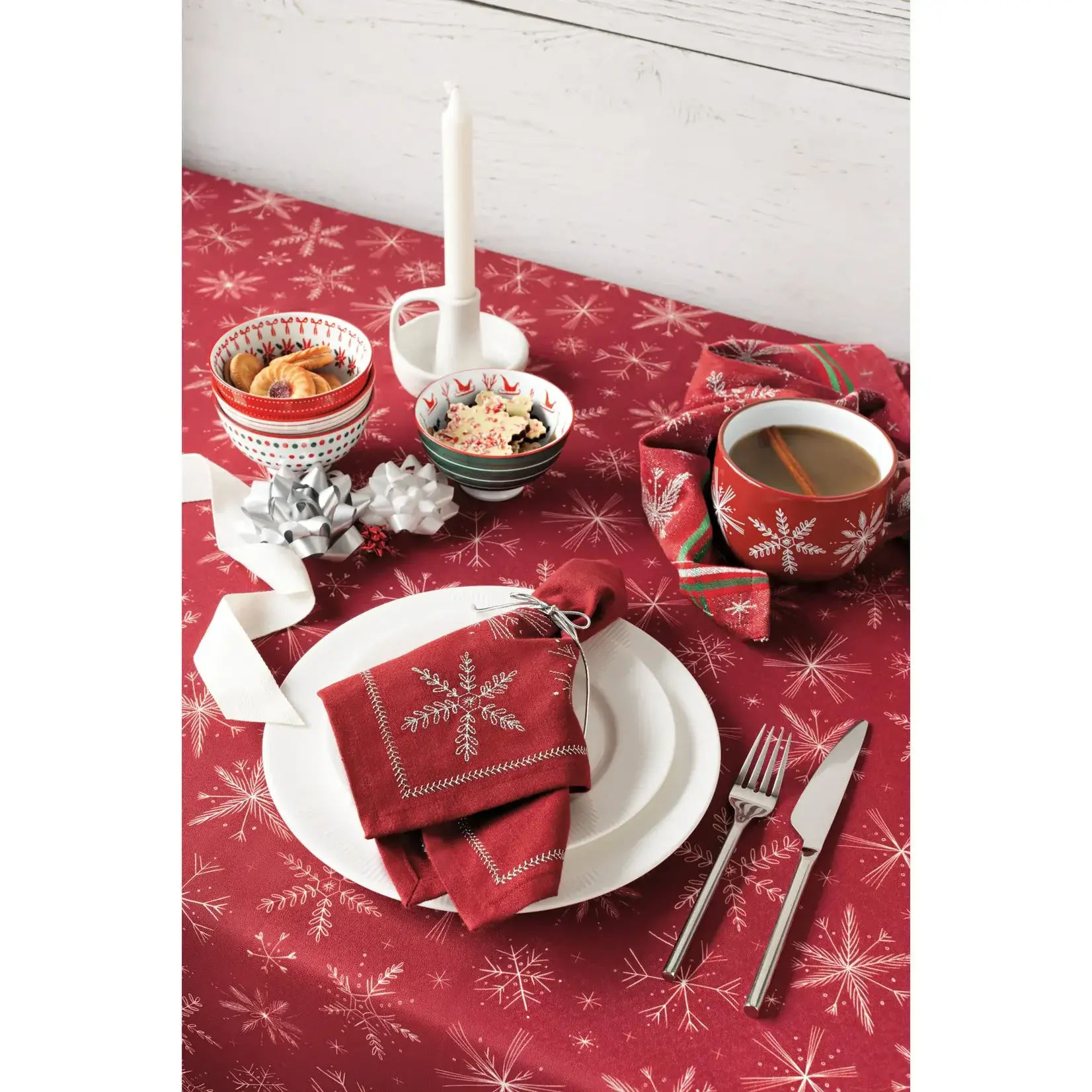Snowflakes Stamped Bowl - 4 Inch