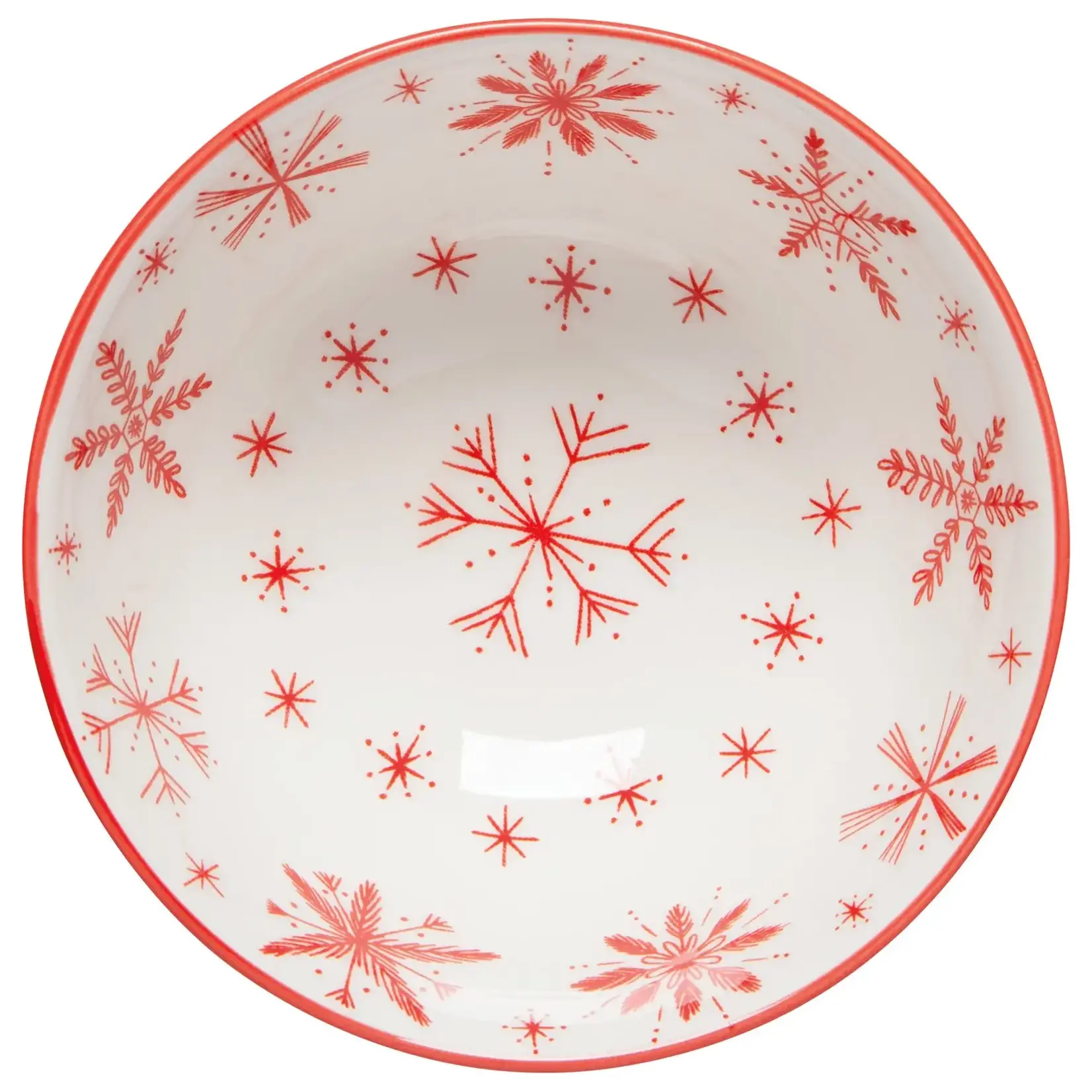Snowflakes Stamped Bowl - 4 Inch