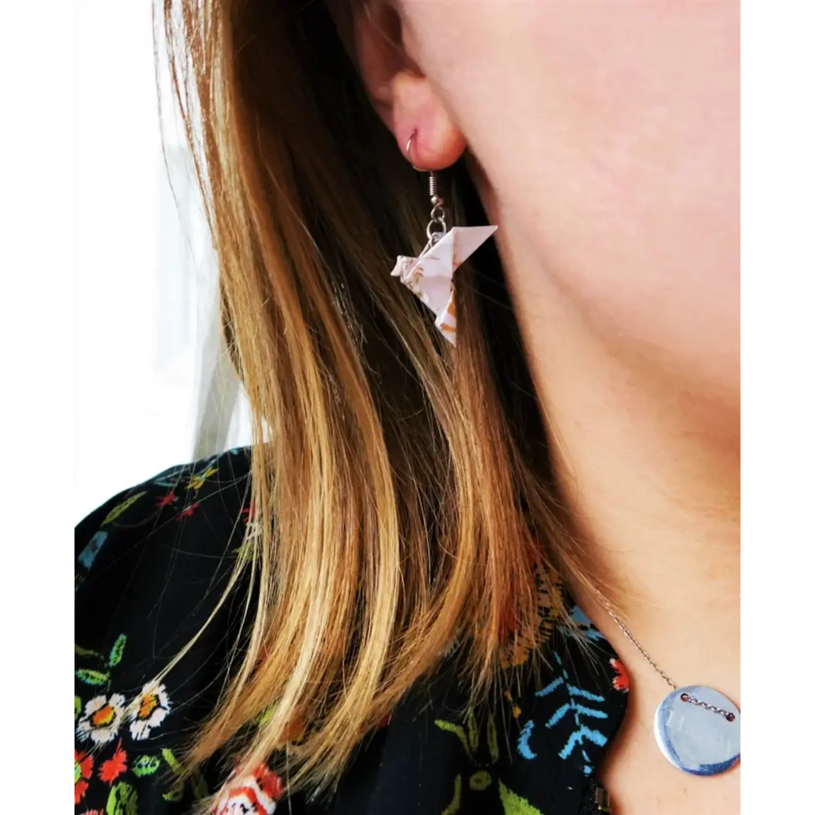 Origami Earrings - Couple of Doves