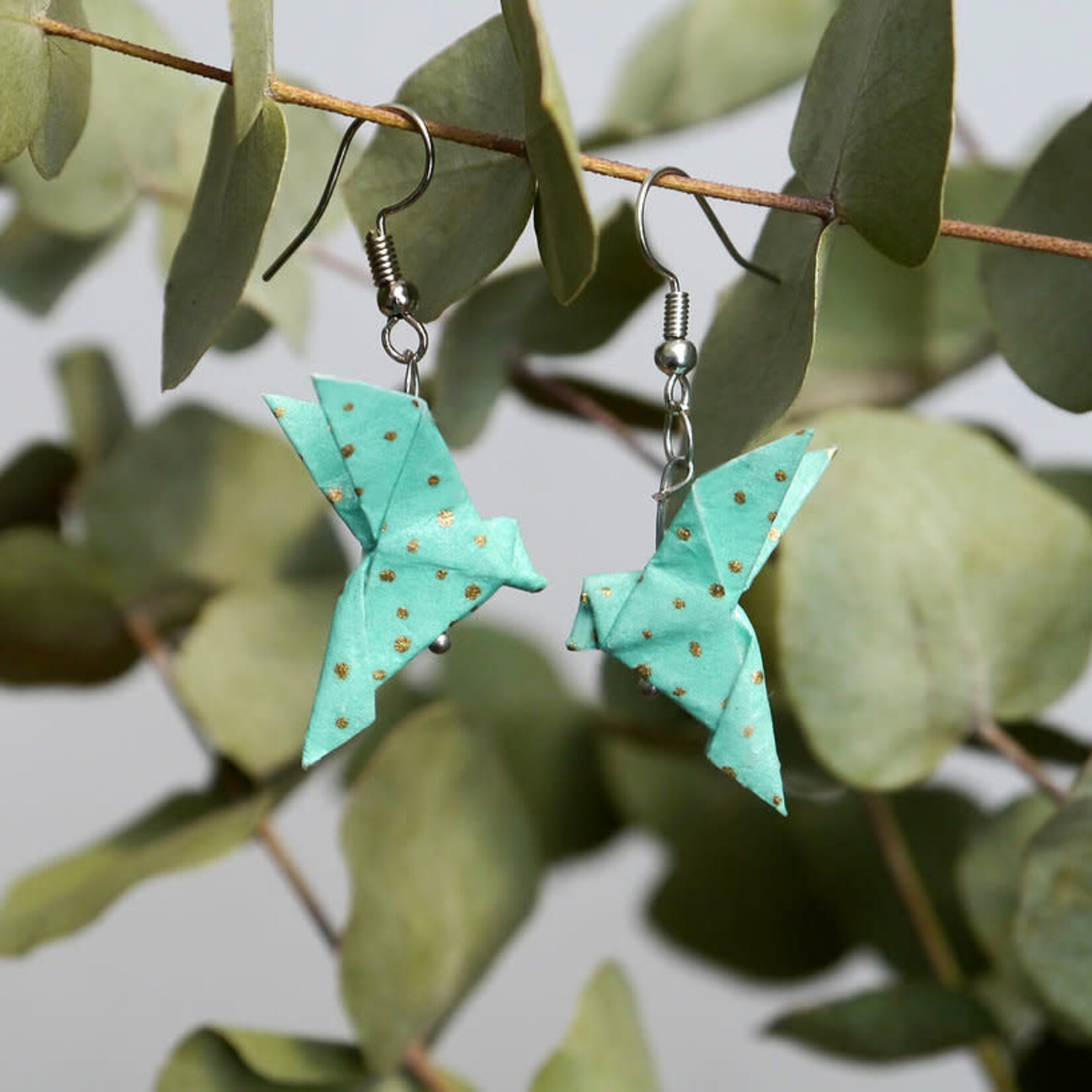 Origami Earrings - Couple of Doves