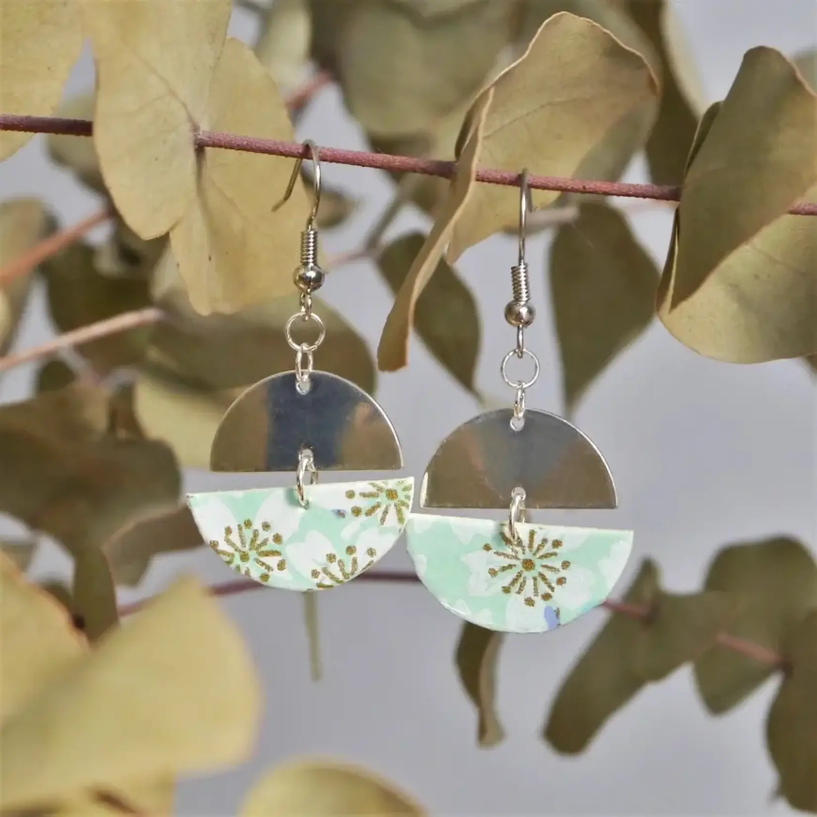 Japanese Paper Earrings - Tsuki