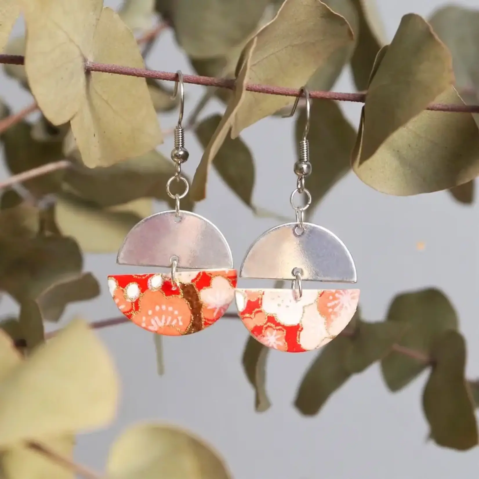 Japanese Paper Earrings - Tsuki