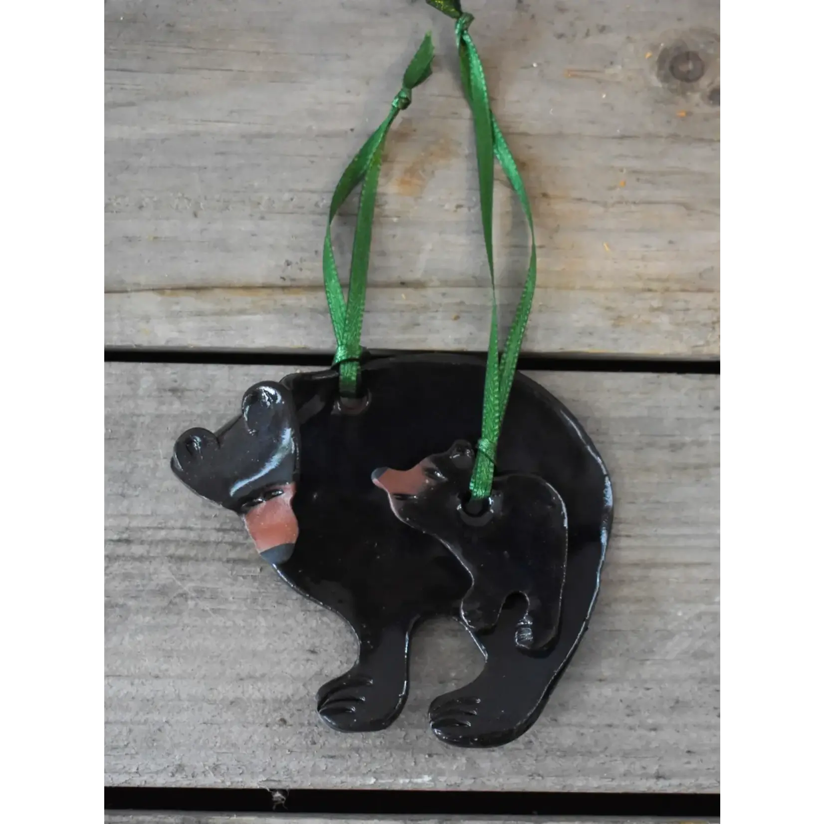 Black Bear with Cub Ornament