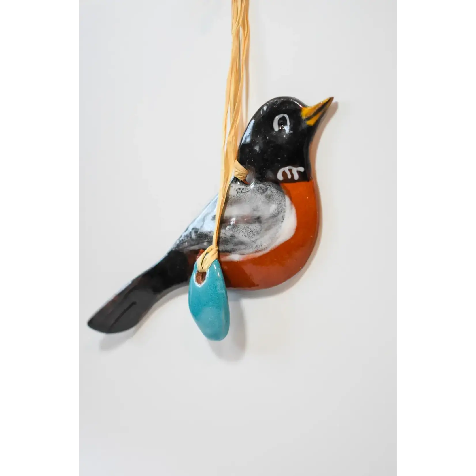 Robin with Egg Ornament
