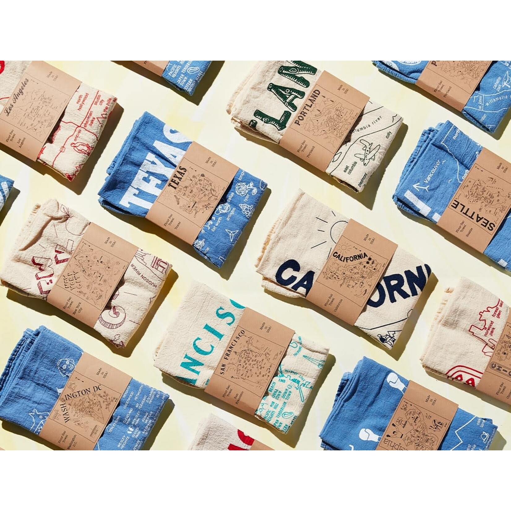 Boston Tea Towel - Natural