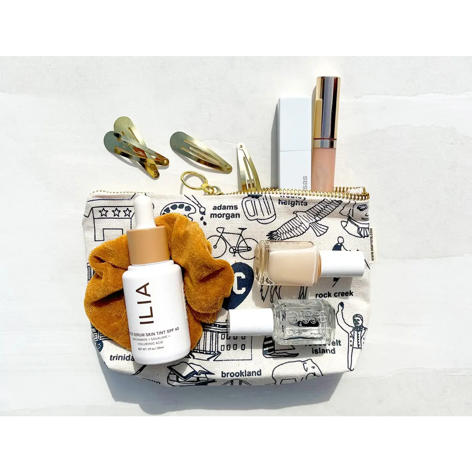 Boston Zipped Pouch - Natural