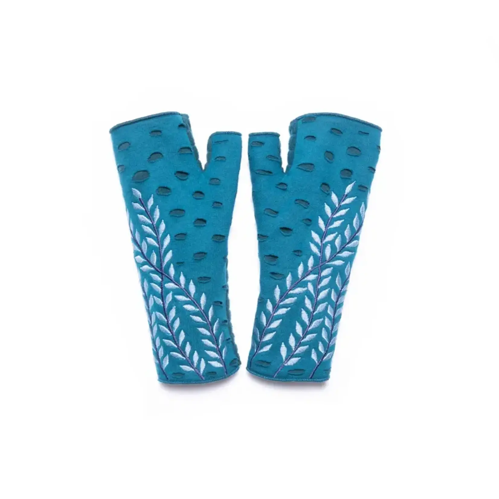 Trellis Fingerless Fleece Gloves