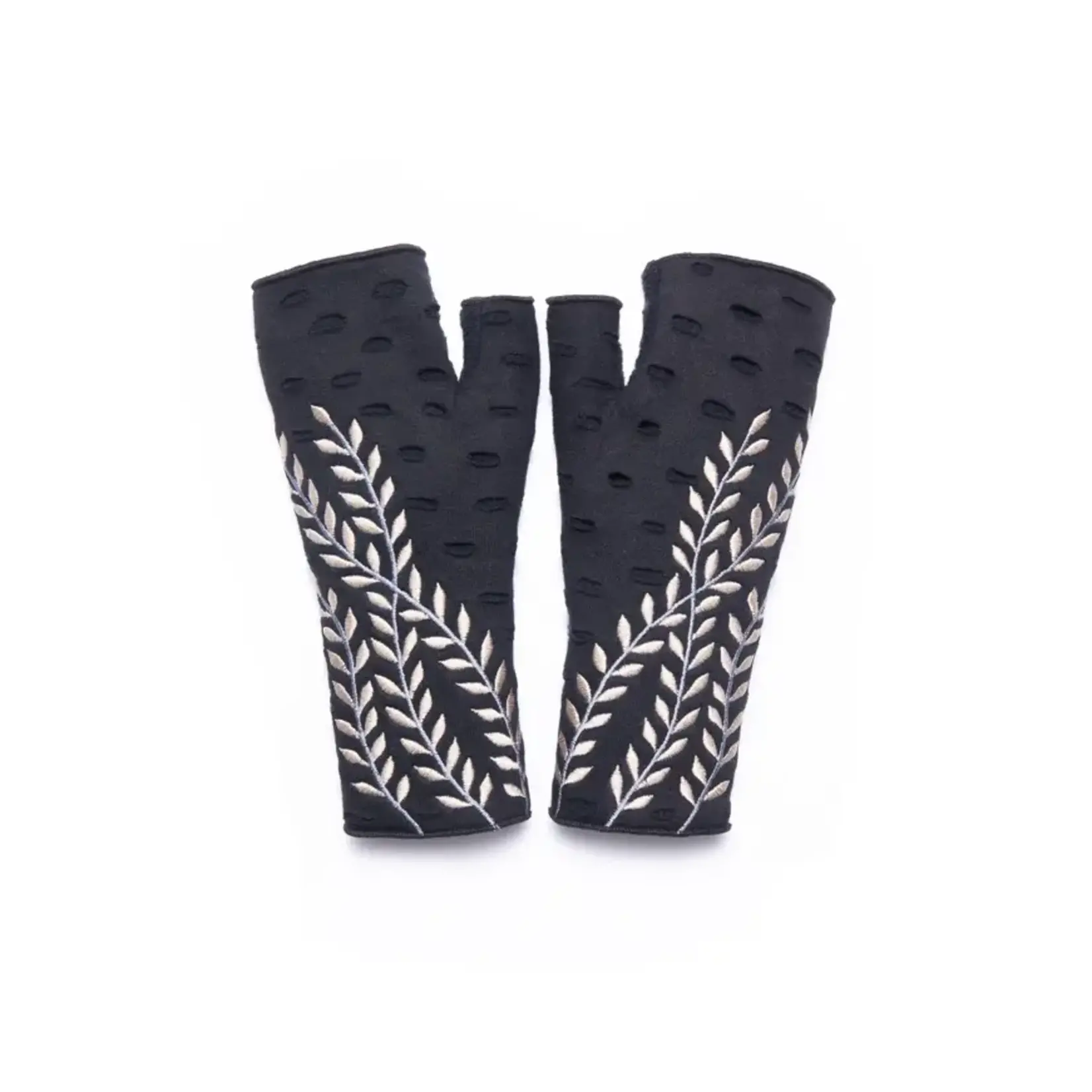 Trellis Fingerless Fleece Gloves