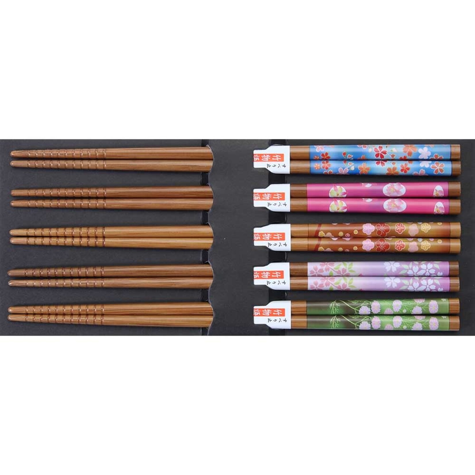 Nagomi Floral - Japanese Bamboo Chopsticks (Set of 5)