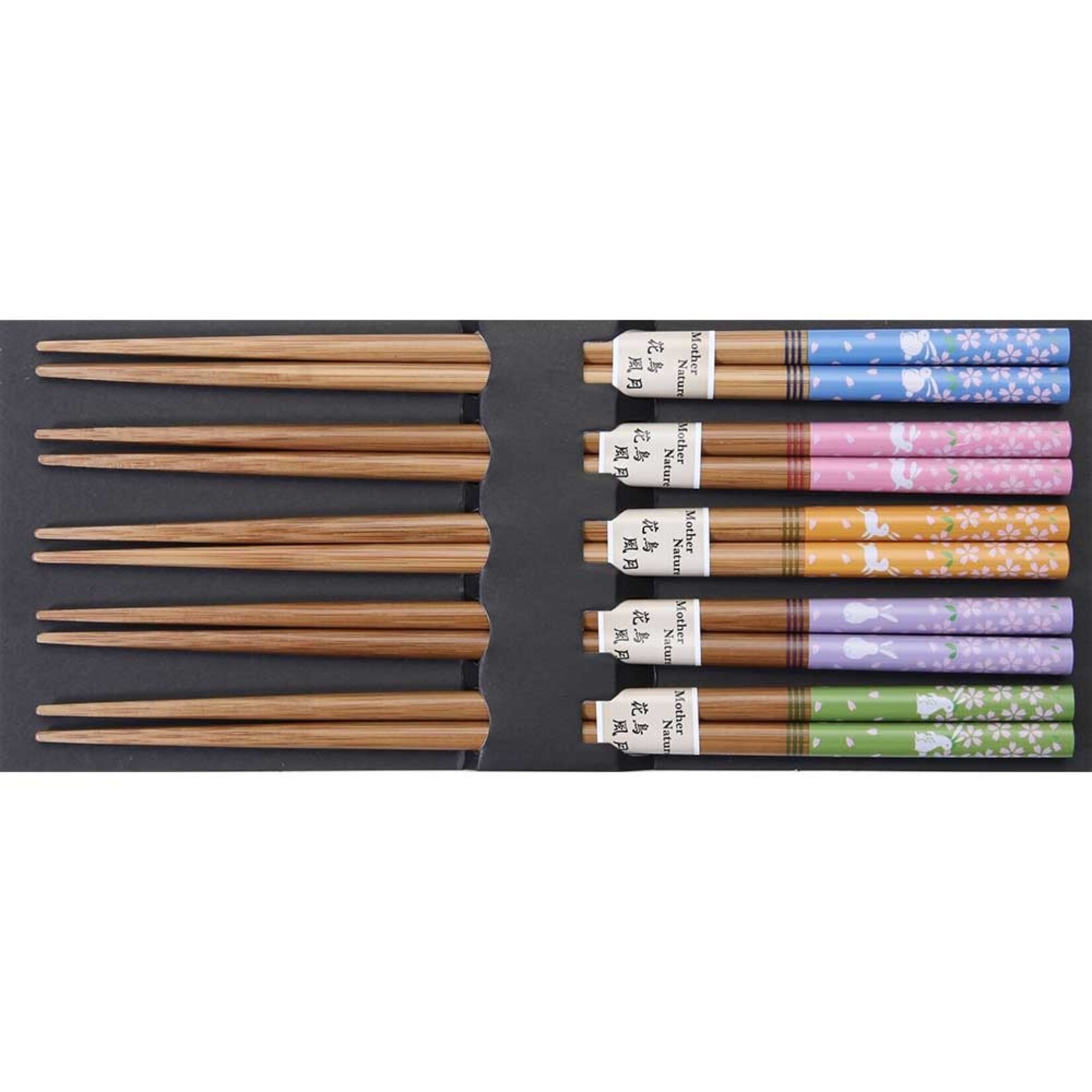 Rabbits and Sakura - Japanese Chopsticks (Set of 5)