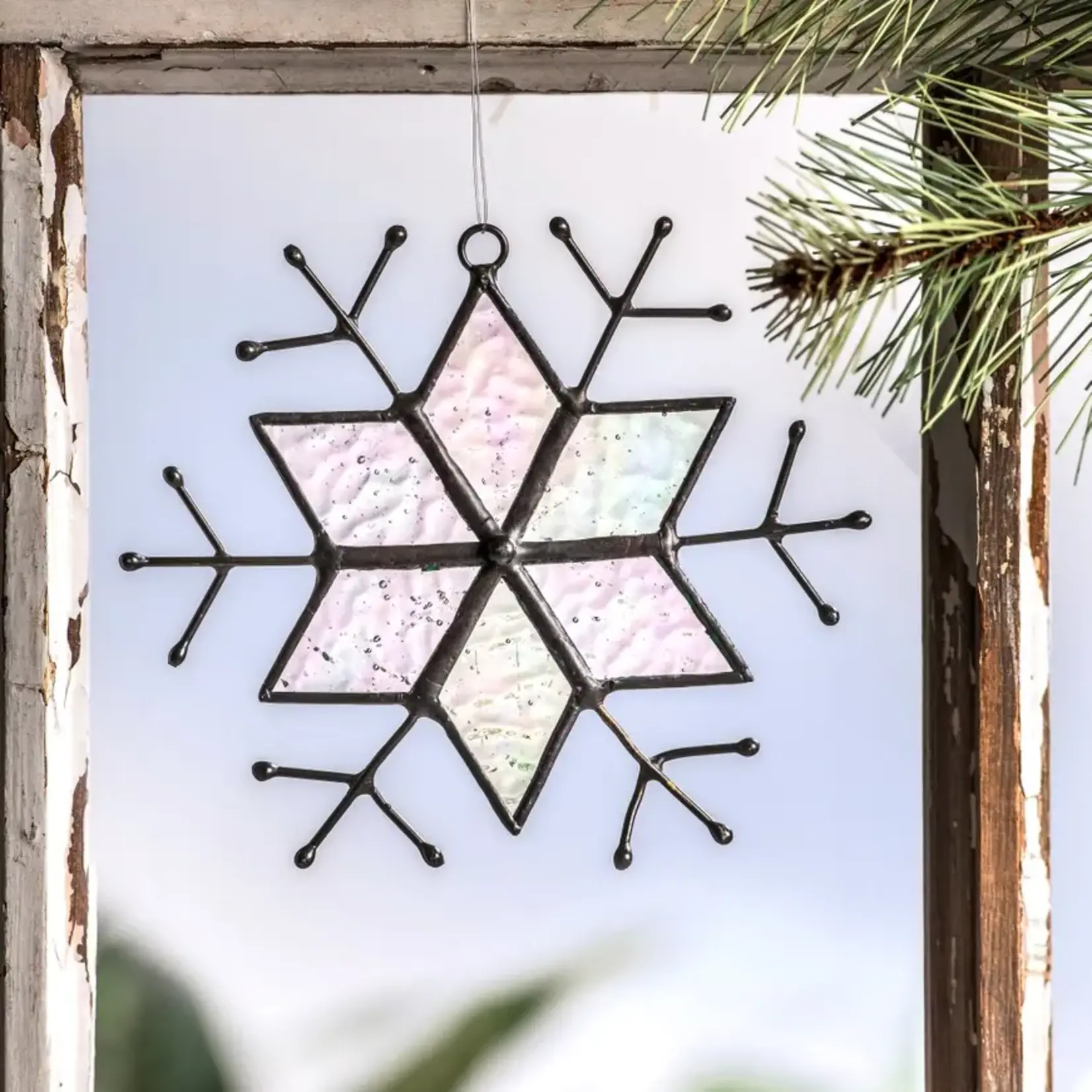 Snowflake Ornament Glass Sun Catcher