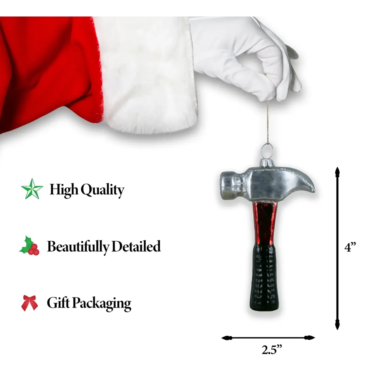 Hammer Glass Ornament