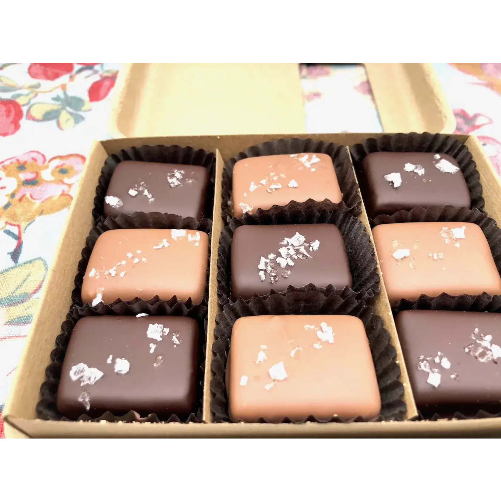9 Piece Milk & Dark Chocolate Covered Salted Caramels, Mixed