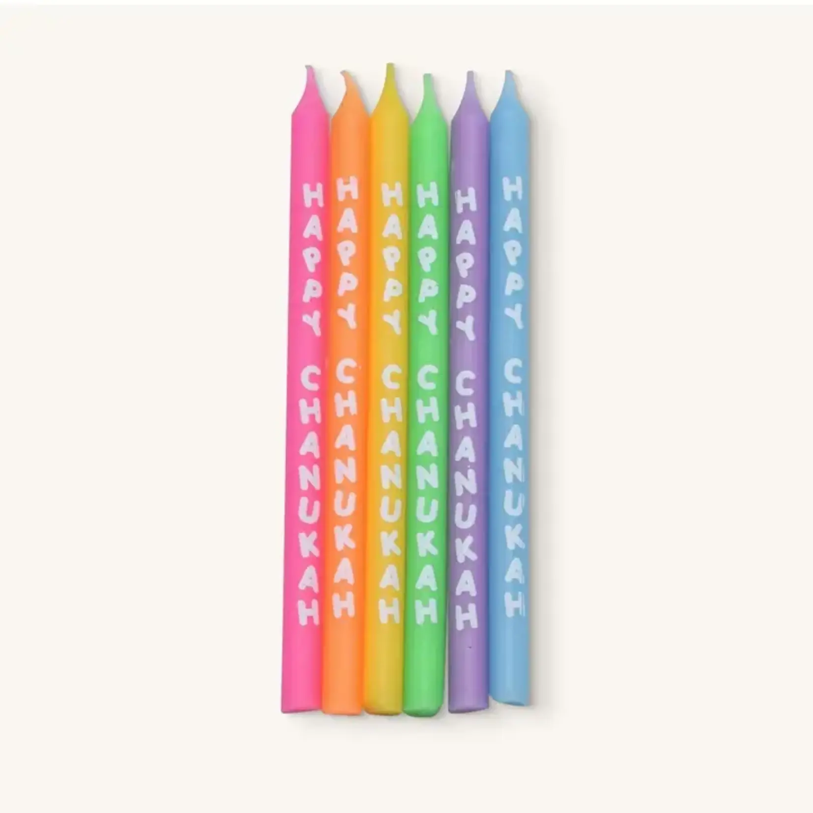 Chanukah Candles - "Happy Chanukah" Multi Color - 45 Pack