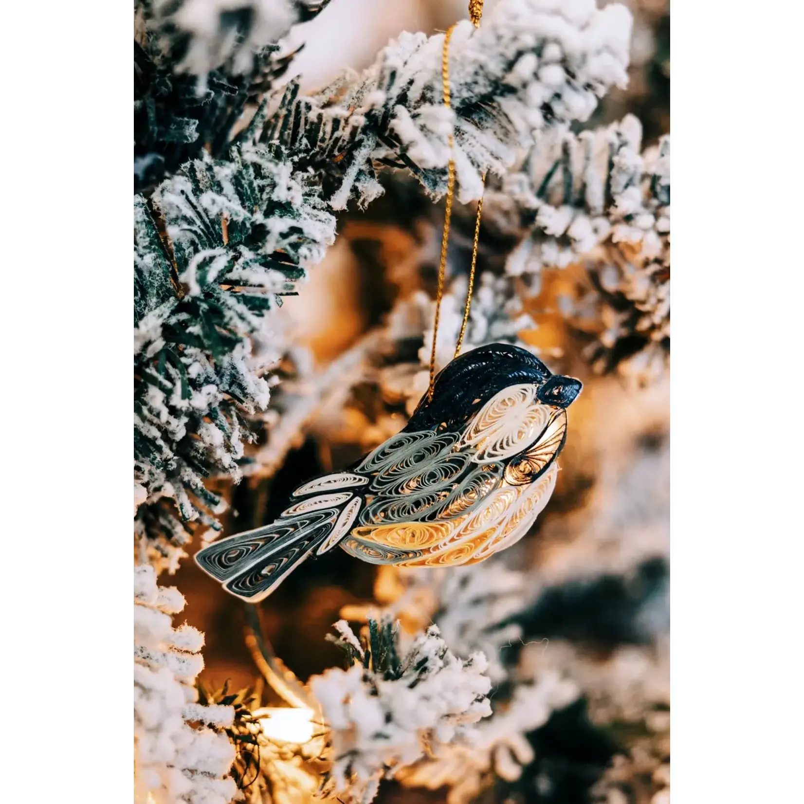 Quill Chickadee Ornament