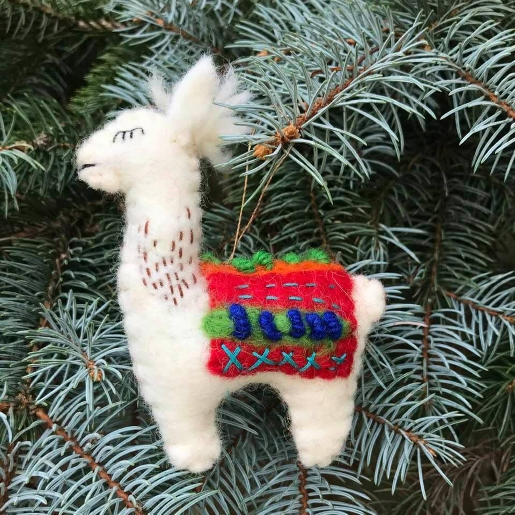 Wool Felt Ornament - Llama