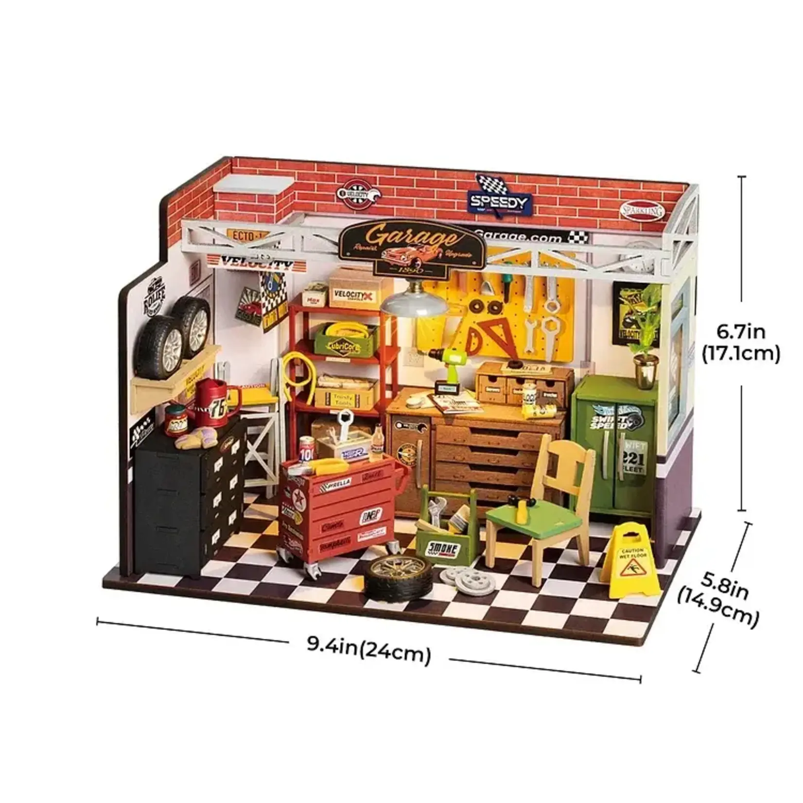 Hands Craft Diy Miniature House Kit: Garage Workshop