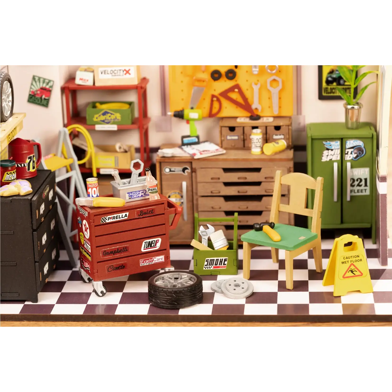 Hands Craft Diy Miniature House Kit: Garage Workshop