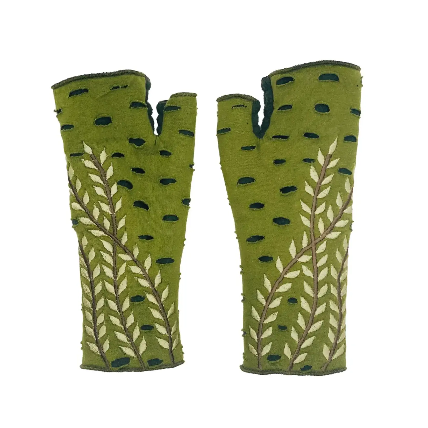 Trellis Fingerless Fleece Gloves