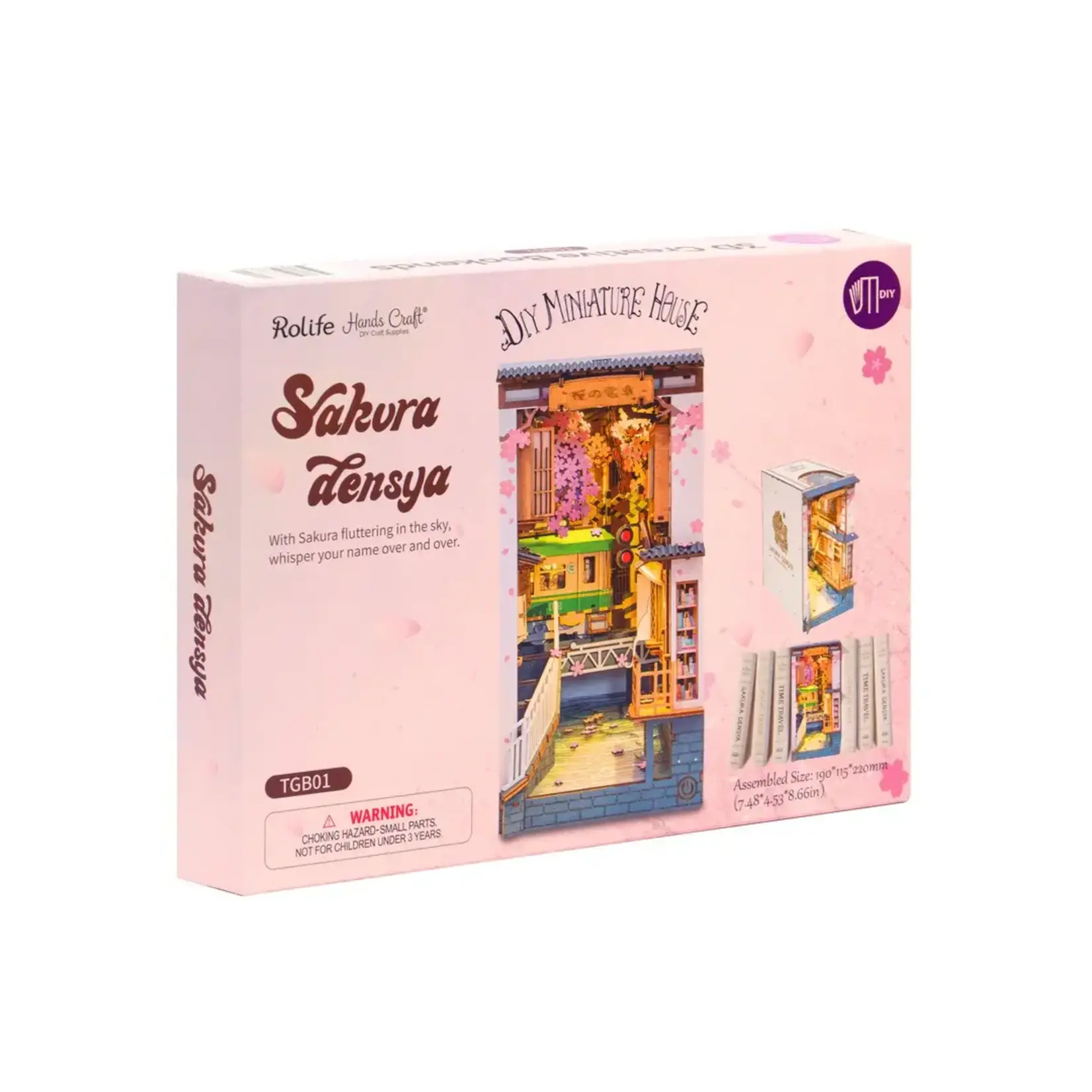 Hands Craft DIY Miniature Book Nook Kit | Sakura Tram