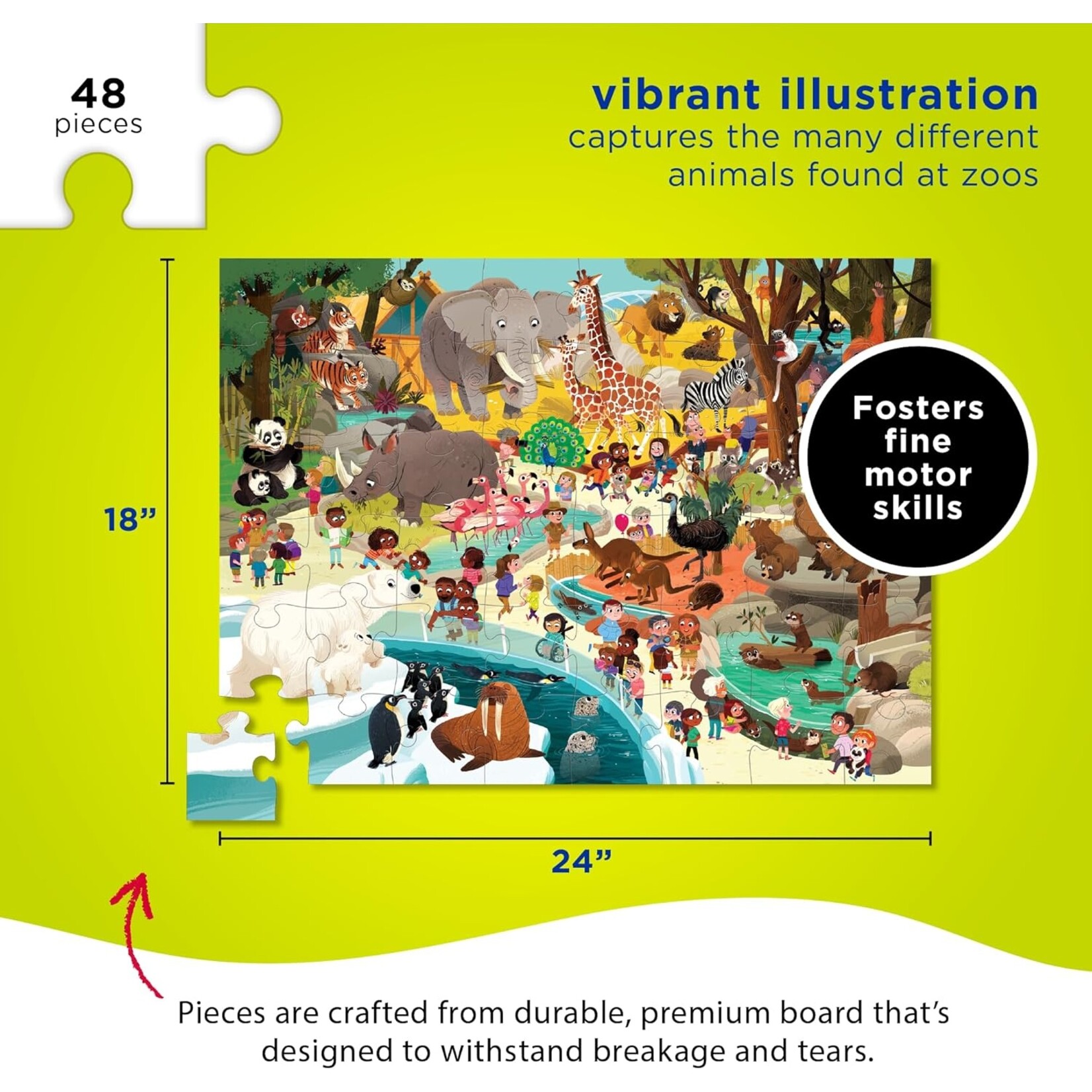 Crocodile Creek Day at the Zoo | 48-Piece Jigsaw Puzzle